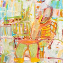 Mark Palmer - Tecnica mista su tela "Guardando indietro", 2014