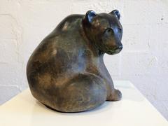 Large Beautiful Tony Evans Bear Raku Pottery