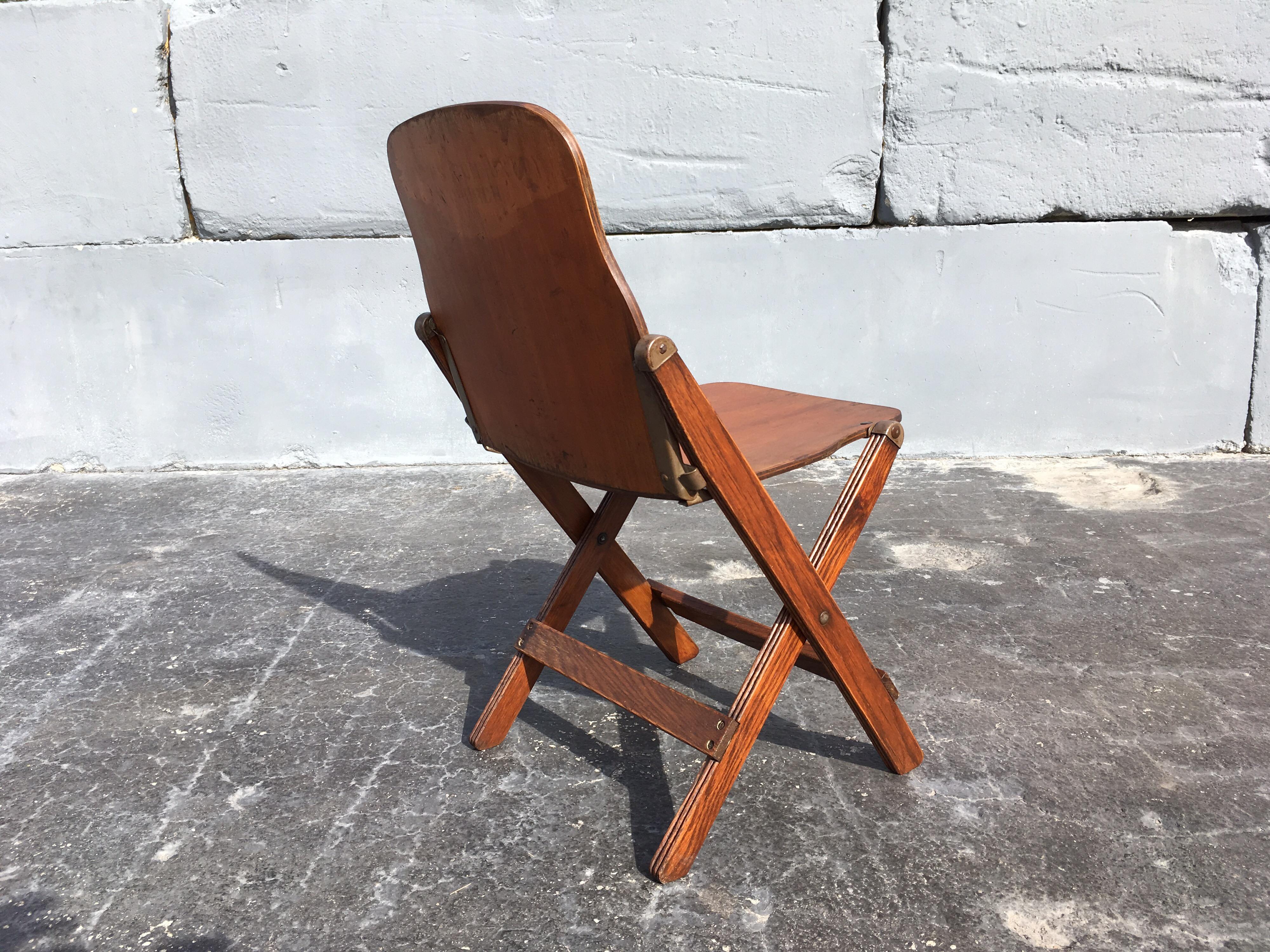 old wooden folding chair