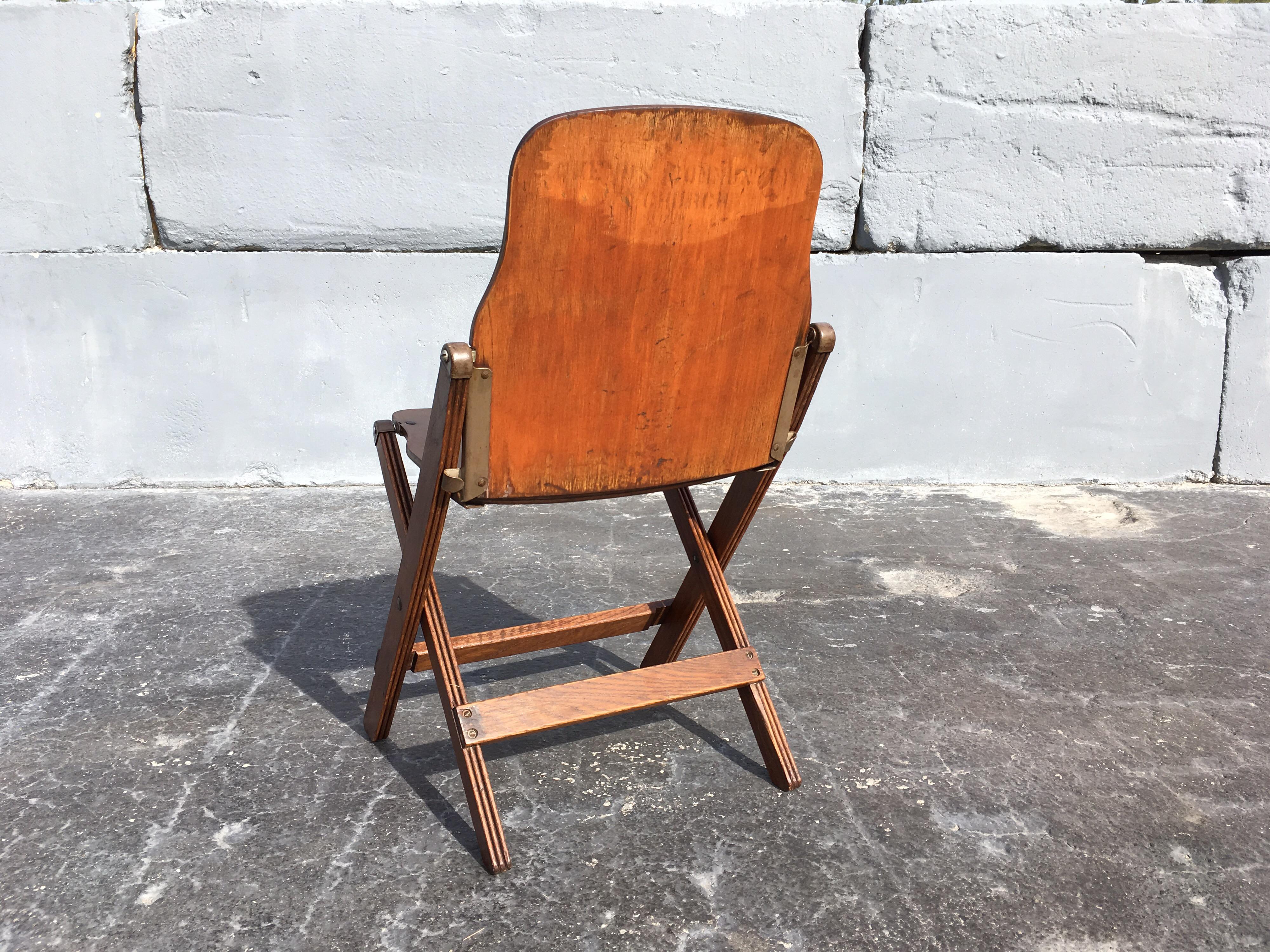 vintage wood folding chairs