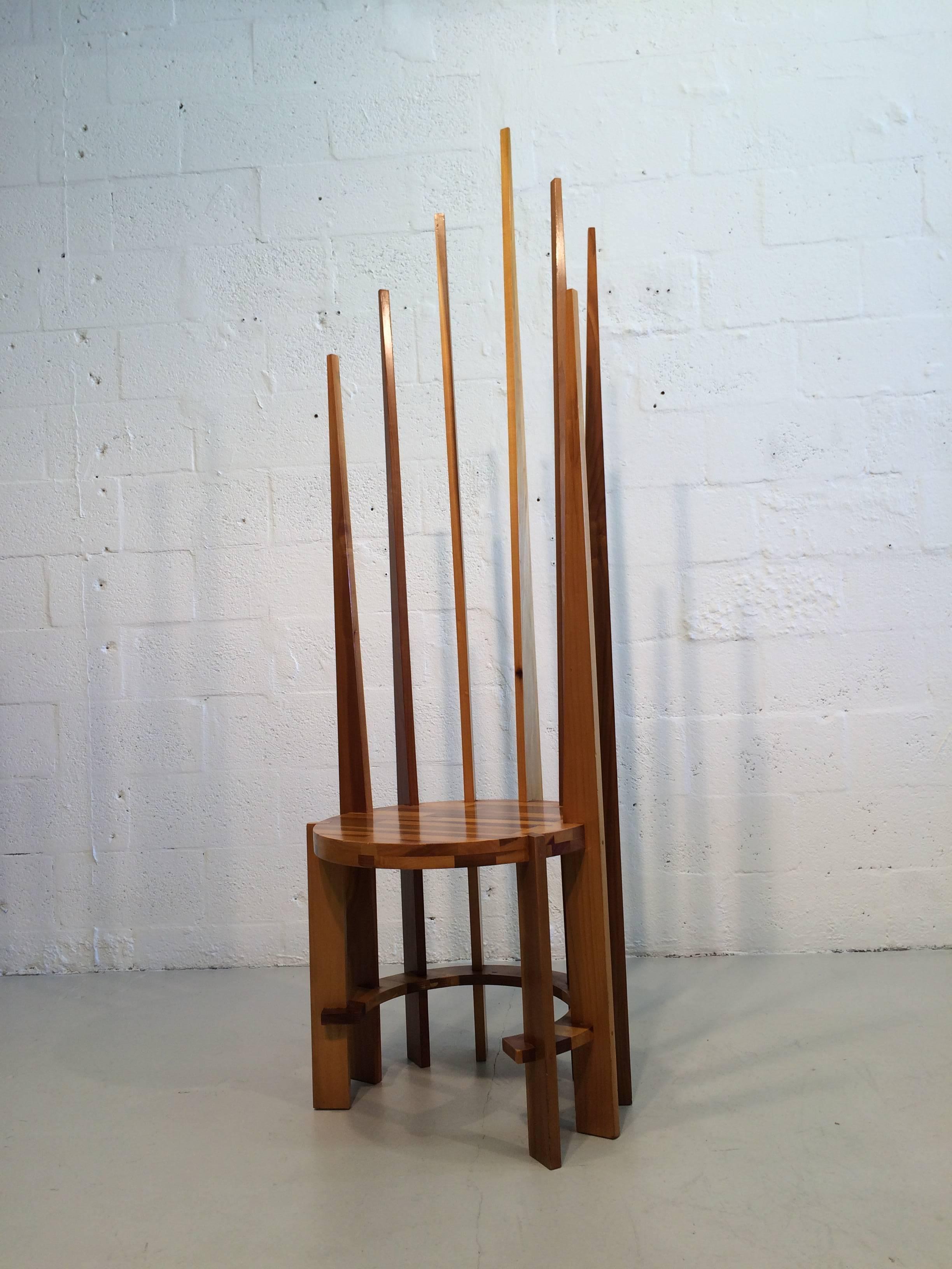 Unique American Studio Craft Throne Chair 1