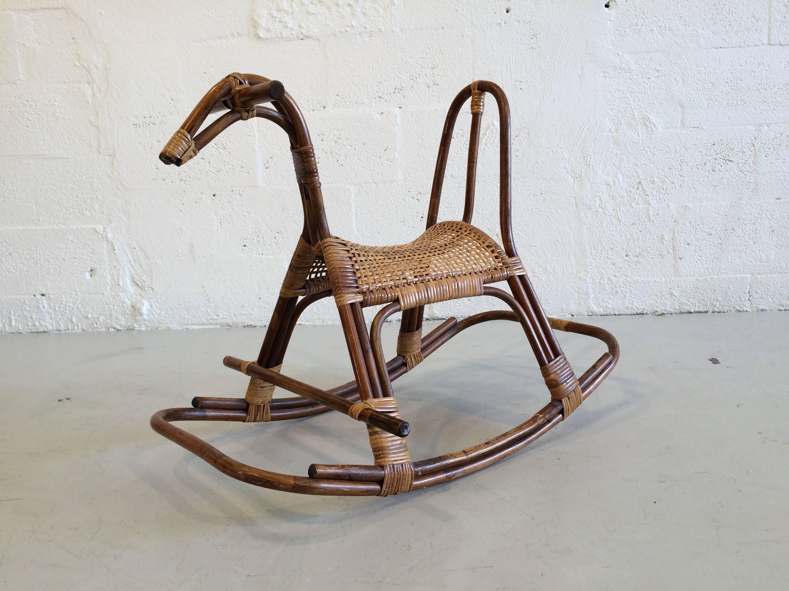 Swedish Children's Rocking Horse Chair Rocker 2