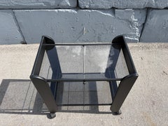1980s Black Serving or Bar Cart from Mascagni, Made in Italy, Foldable