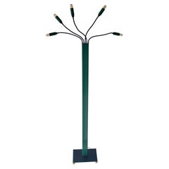 Italian Designer Floor Lamp, Green, Black , 1980s