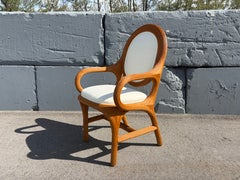 Set of Six Off-White Pencil Reed Dining Chairs, 1980s