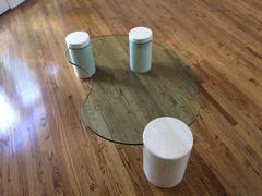 Unique Glass and Marble Coffee Table by Enzo Gallo