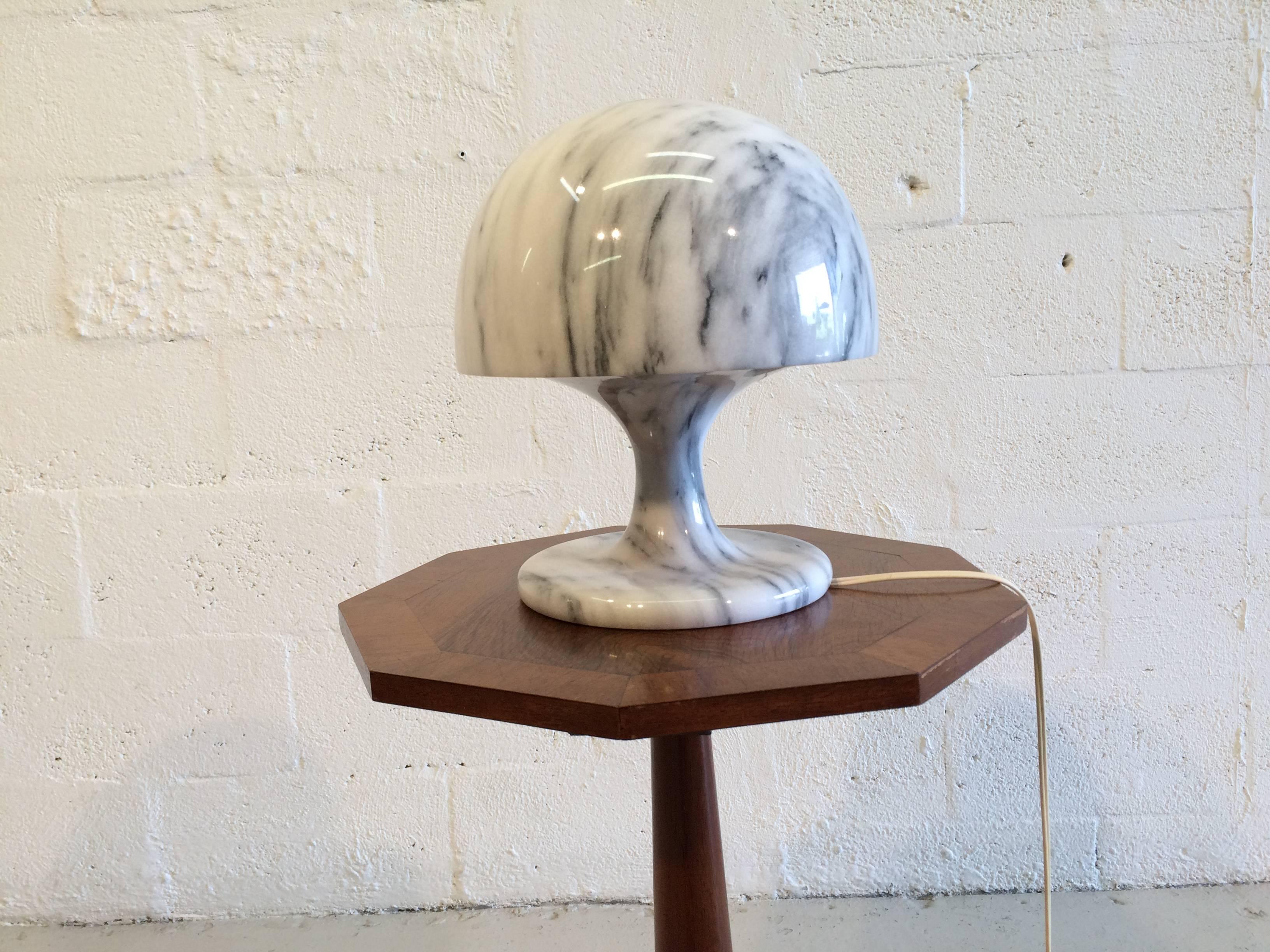 Nice Marble Table Lamp, Italy, 1970s 2