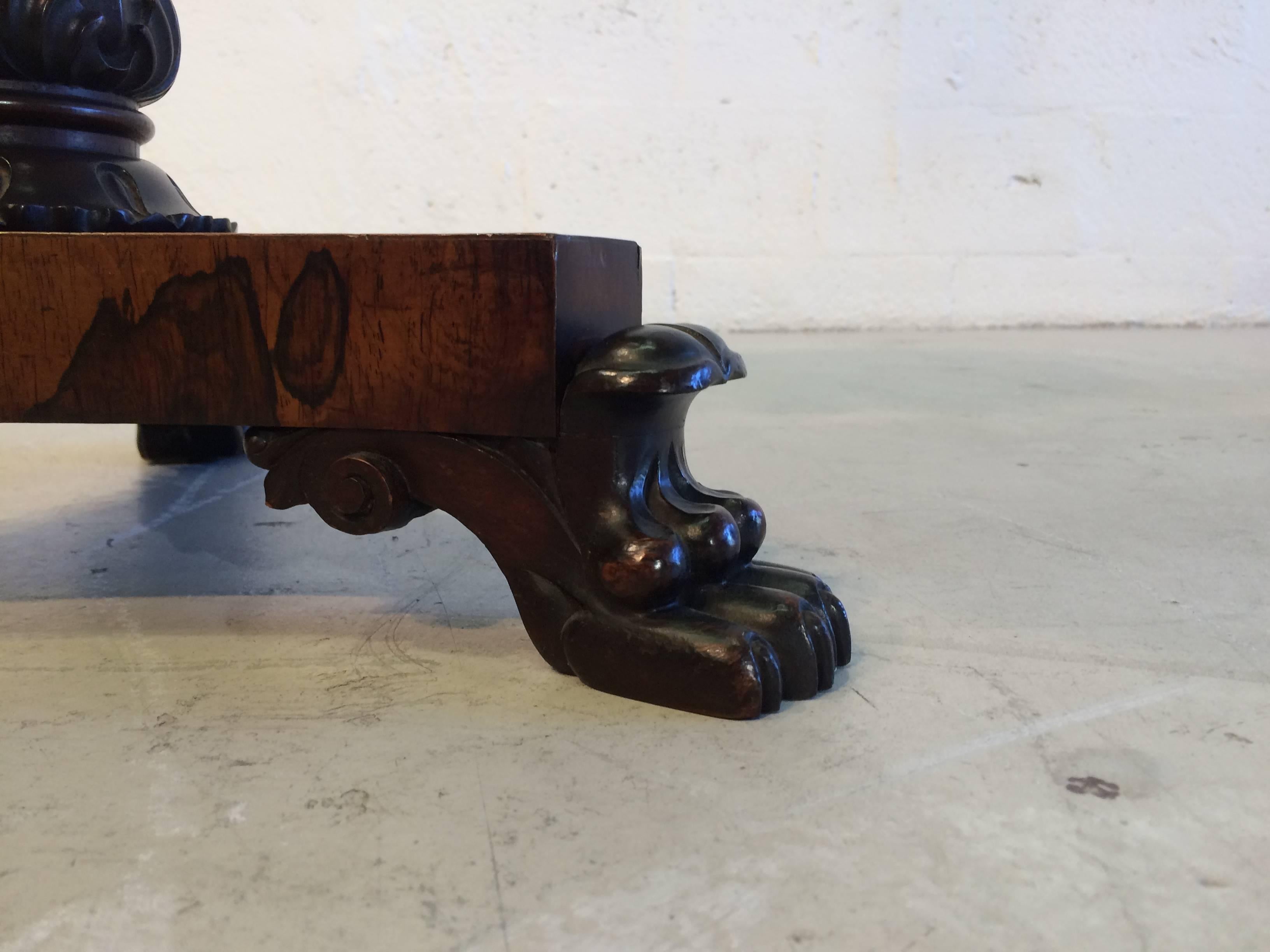 antique table with claw feet