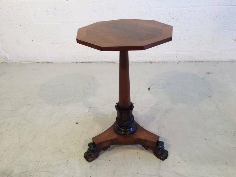 Beautiful Antique Three Legged Side Table Rosewood Claw Feet For Beautiful Antique Three Legged Side Table Rosewood Claw Feet For 4
