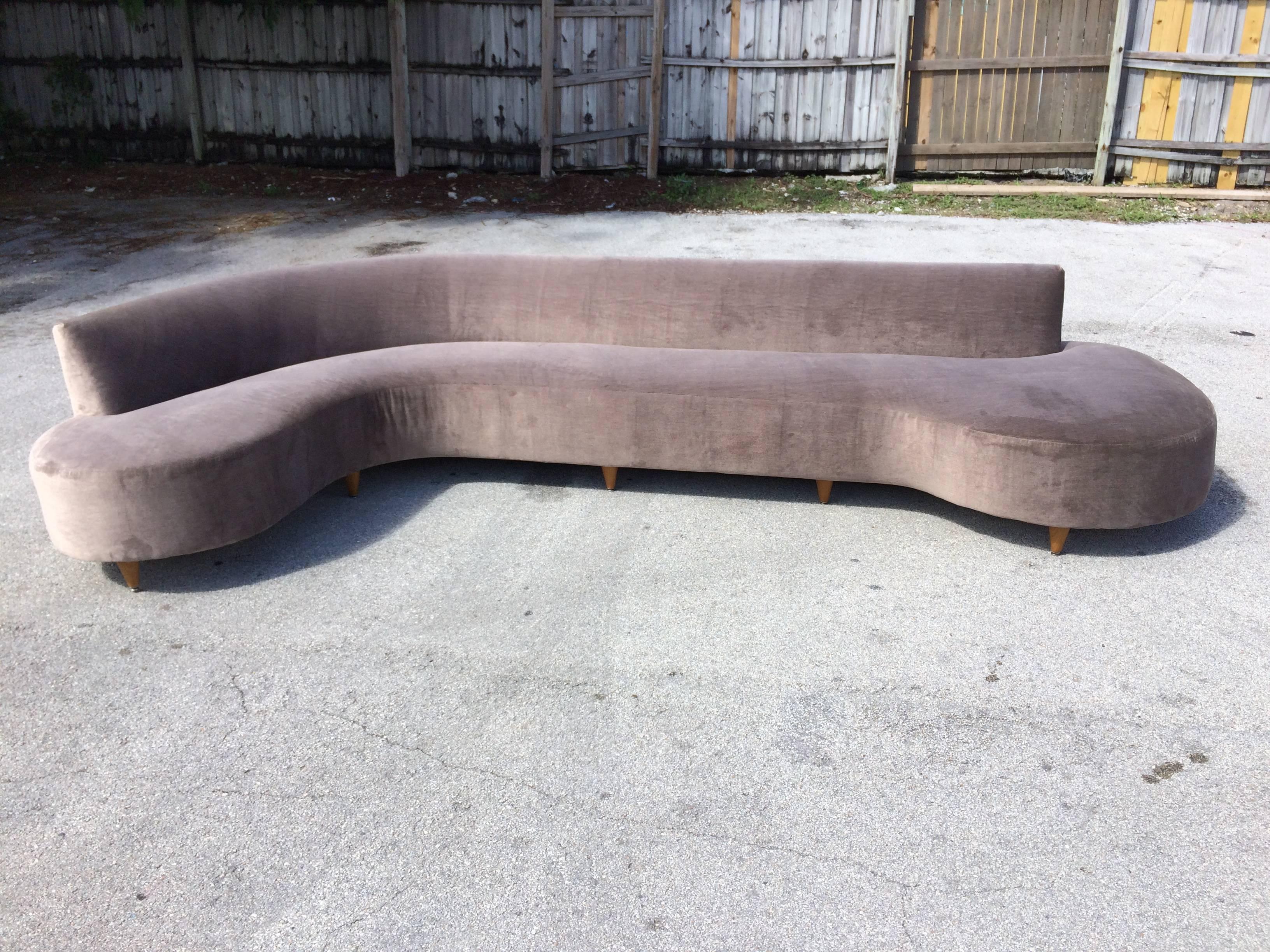 Large Organic Sofa in Style of Vladimir Kagan, USA, 1950s In Good Condition In Miami, FL