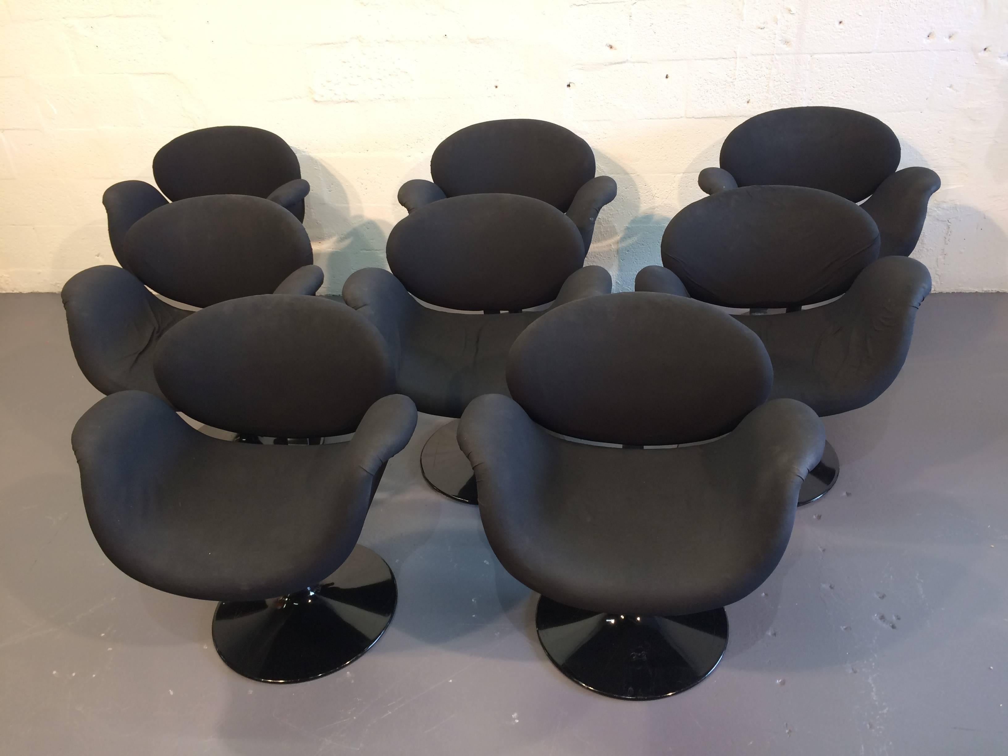 Set of Eight Pierre Paulin Tulip Chairs for Artifort 1