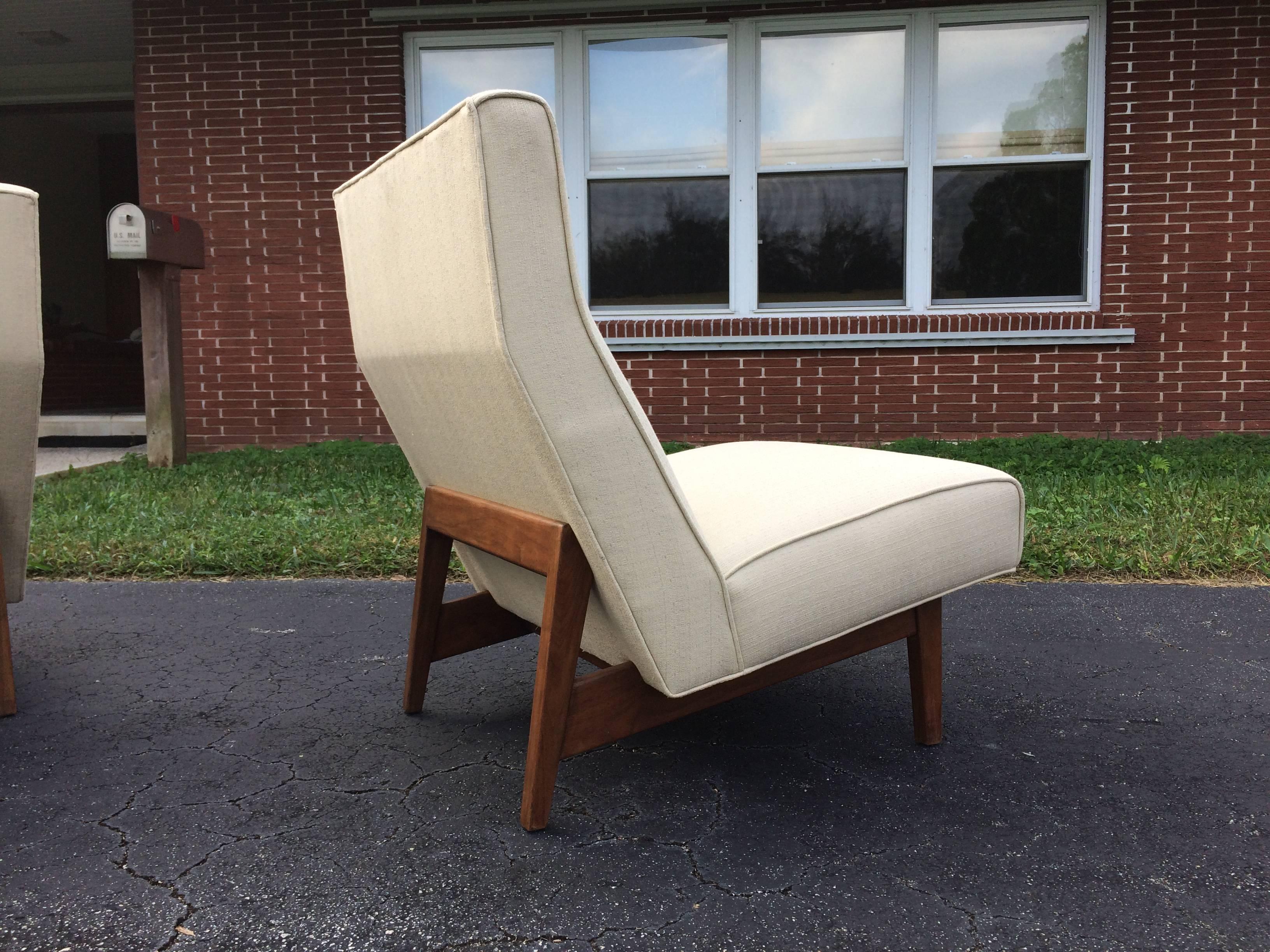 Two Great Jens Risom Lounge Chairs, USA, 1950s In Good Condition In Miami, FL