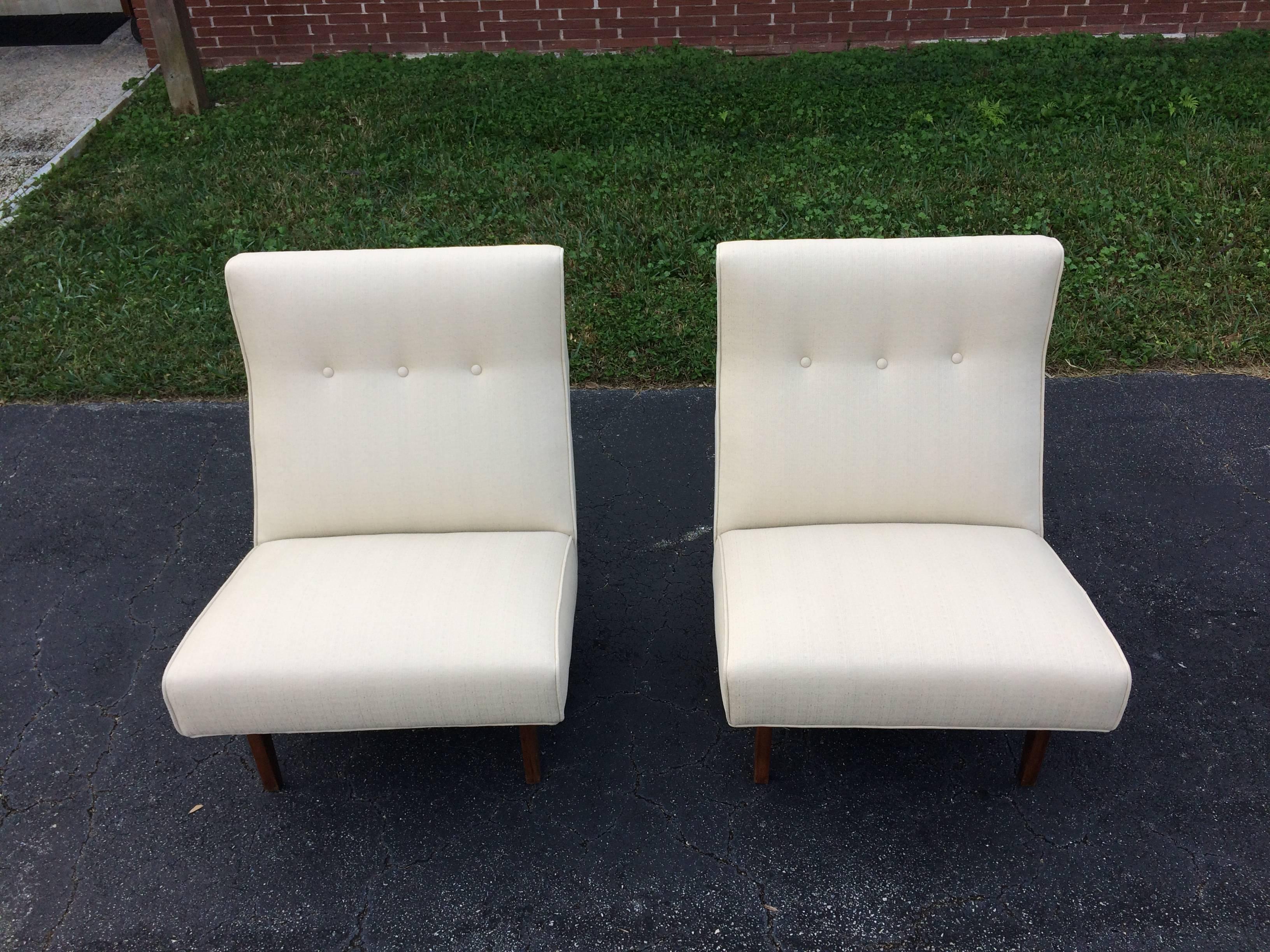 Two Great Jens Risom Lounge Chairs, USA, 1950s 3