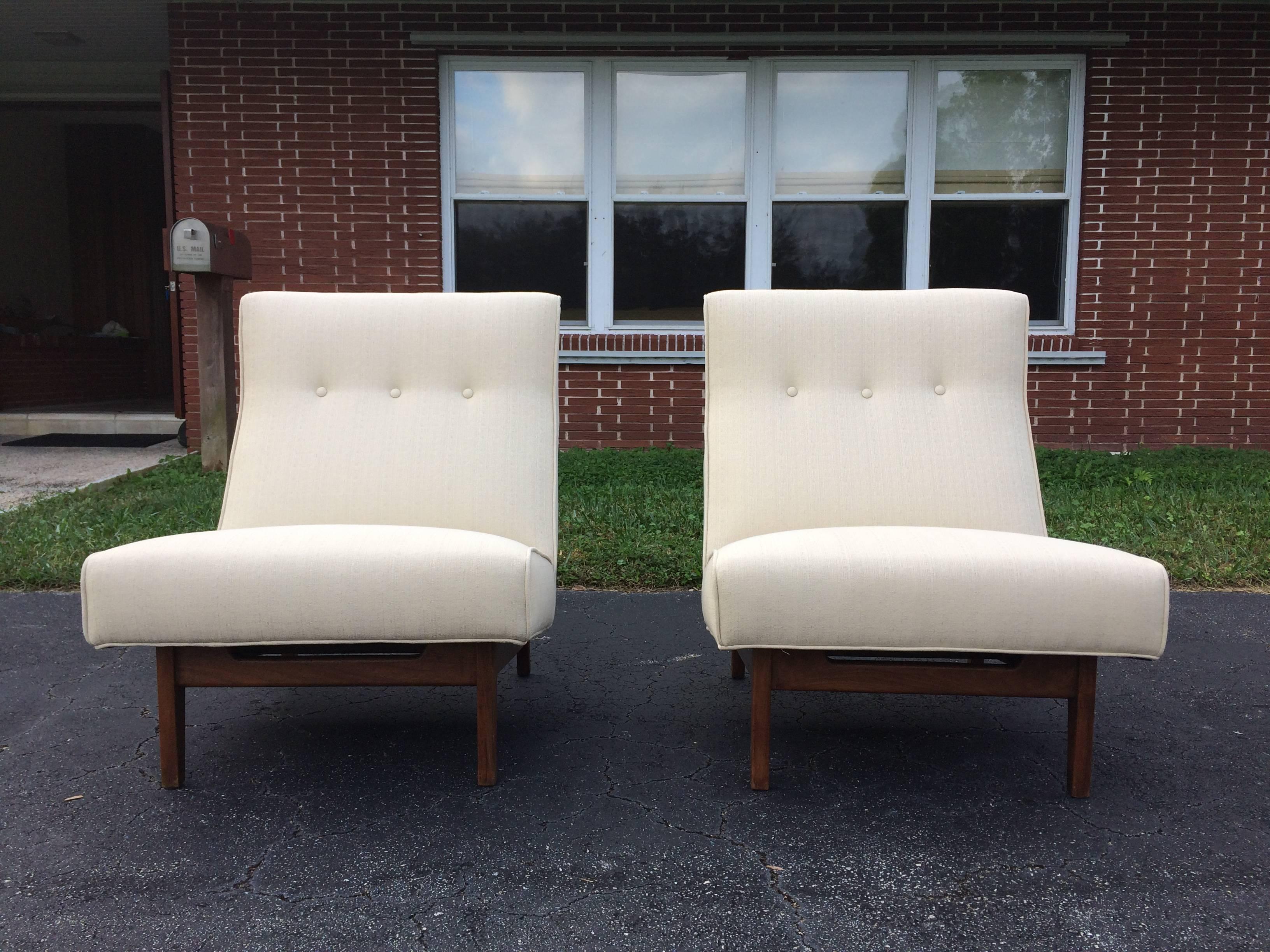 Two Great Jens Risom Lounge Chairs, USA, 1950s 4