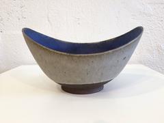 Two Thomas Toft Bowls Studio Pottery, Denmark, 1950s, Danish Modern