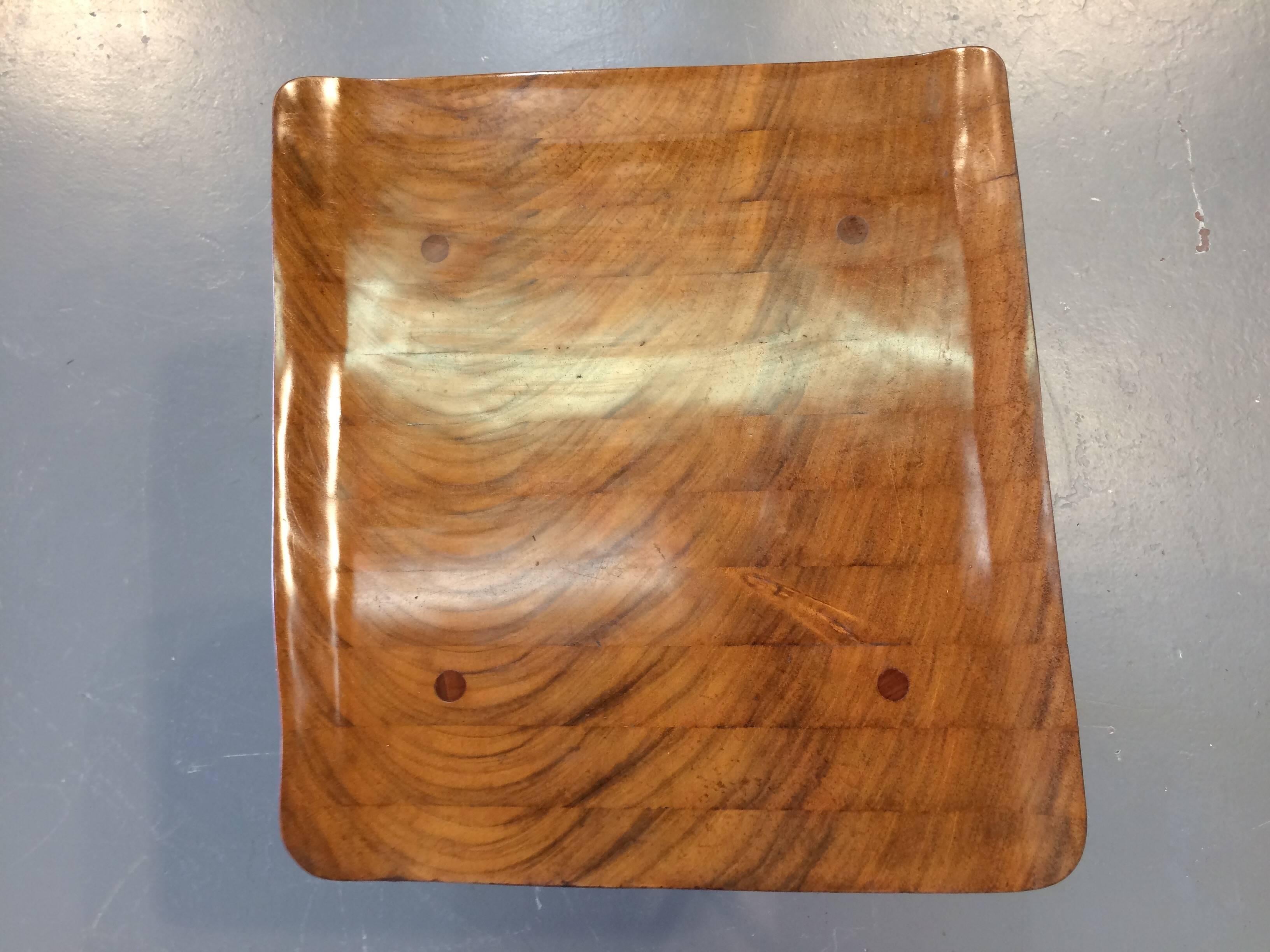 American Craftsman Artist Craftsman Side Table Freeform, Wood, Brown