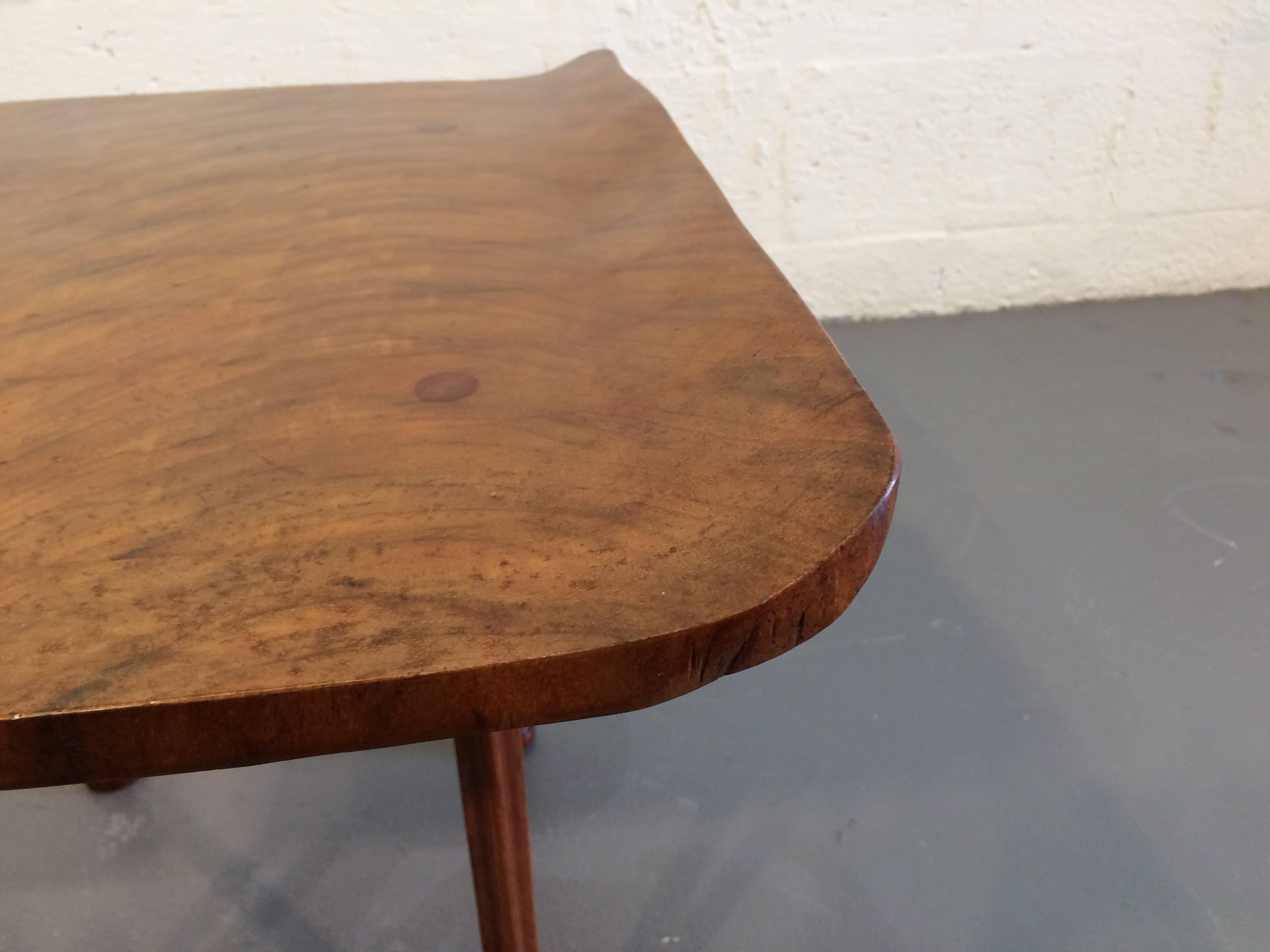Artist Craftsman Side Table Freeform, Wood, Brown 3