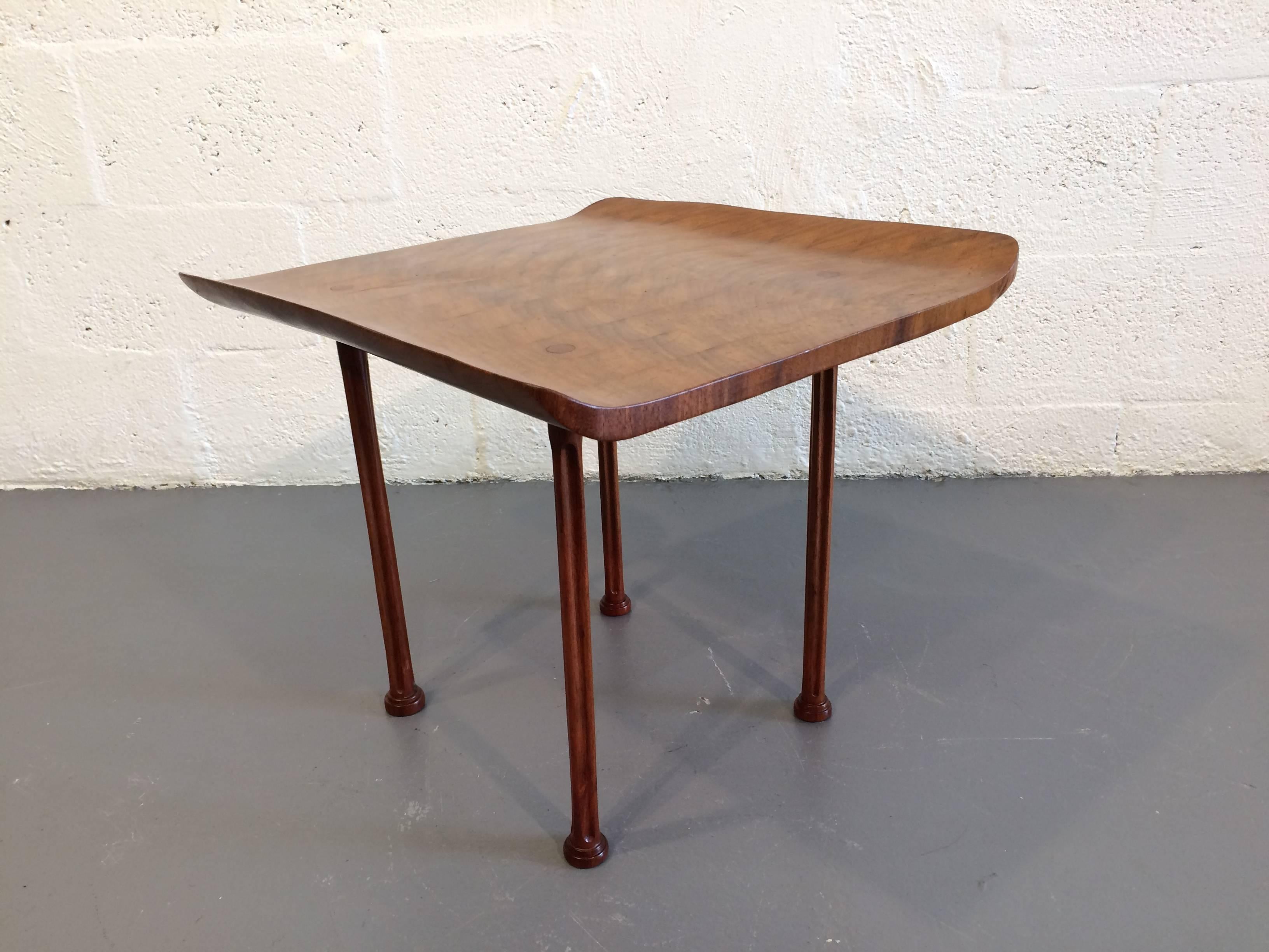 Artist Craftsman Side Table Freeform, Wood, Brown 4