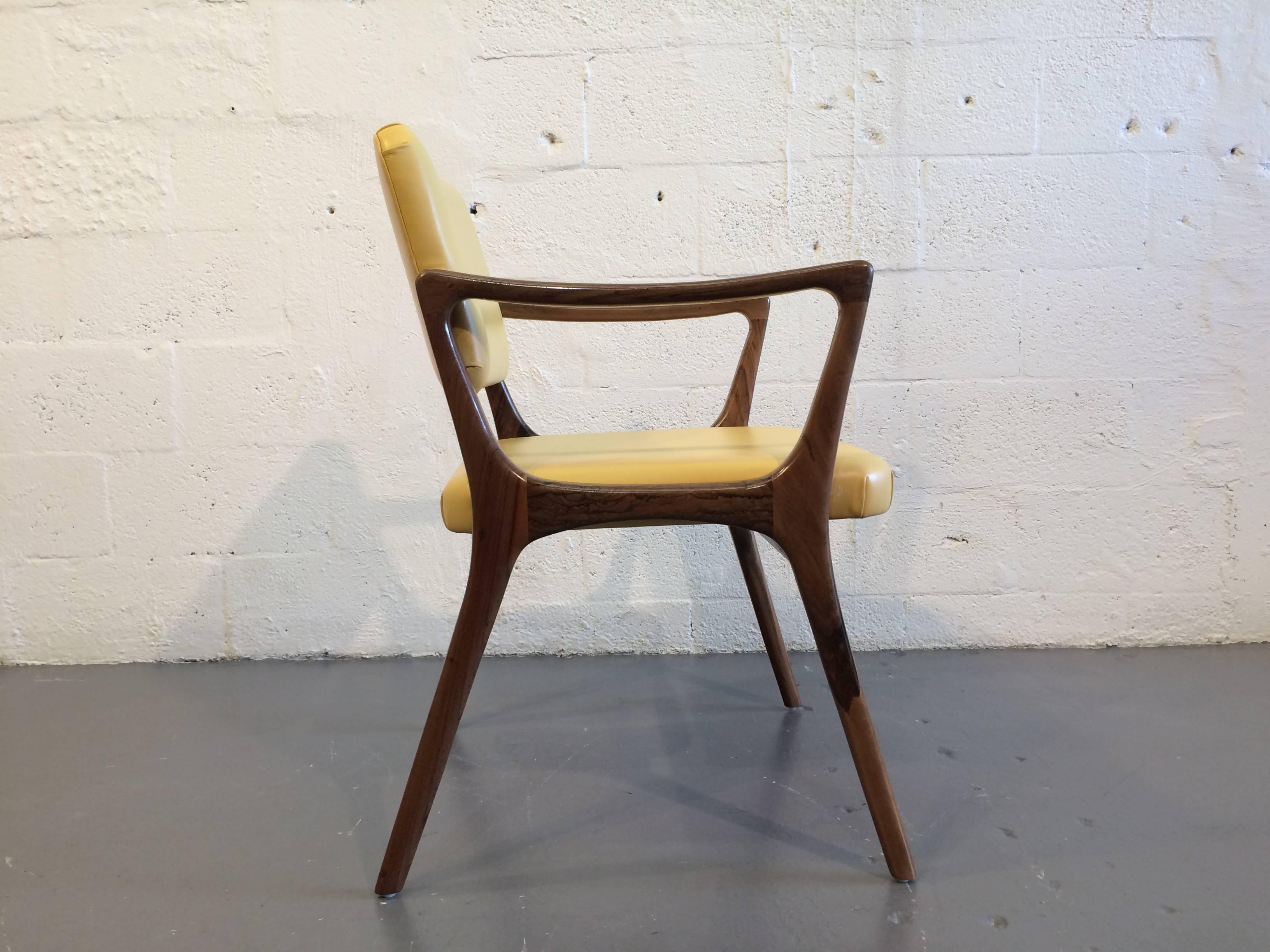 Six Sculptural Dining Chairs, Gio Ponti Style 3