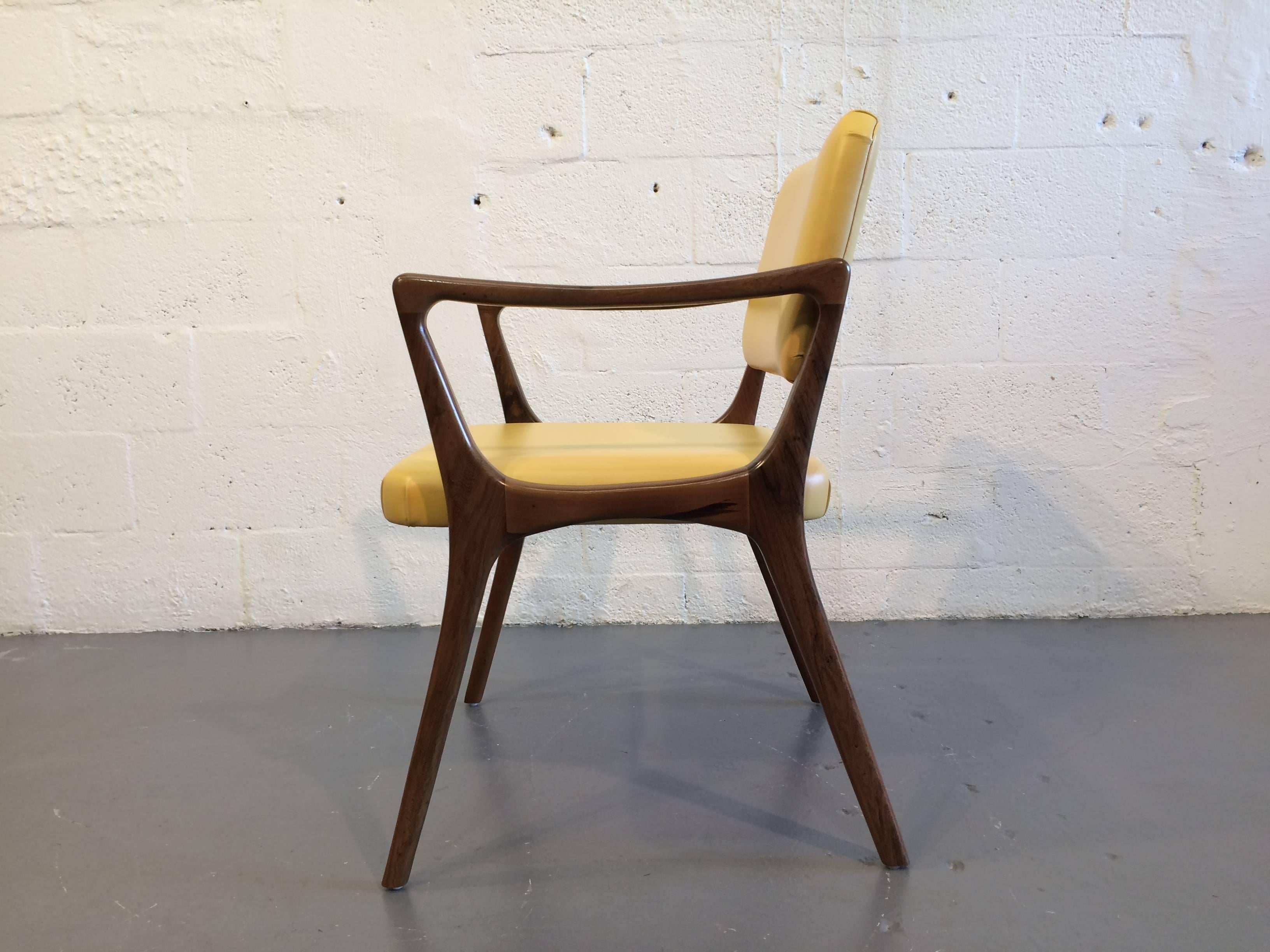 Six Sculptural Dining Chairs, Gio Ponti Style 4