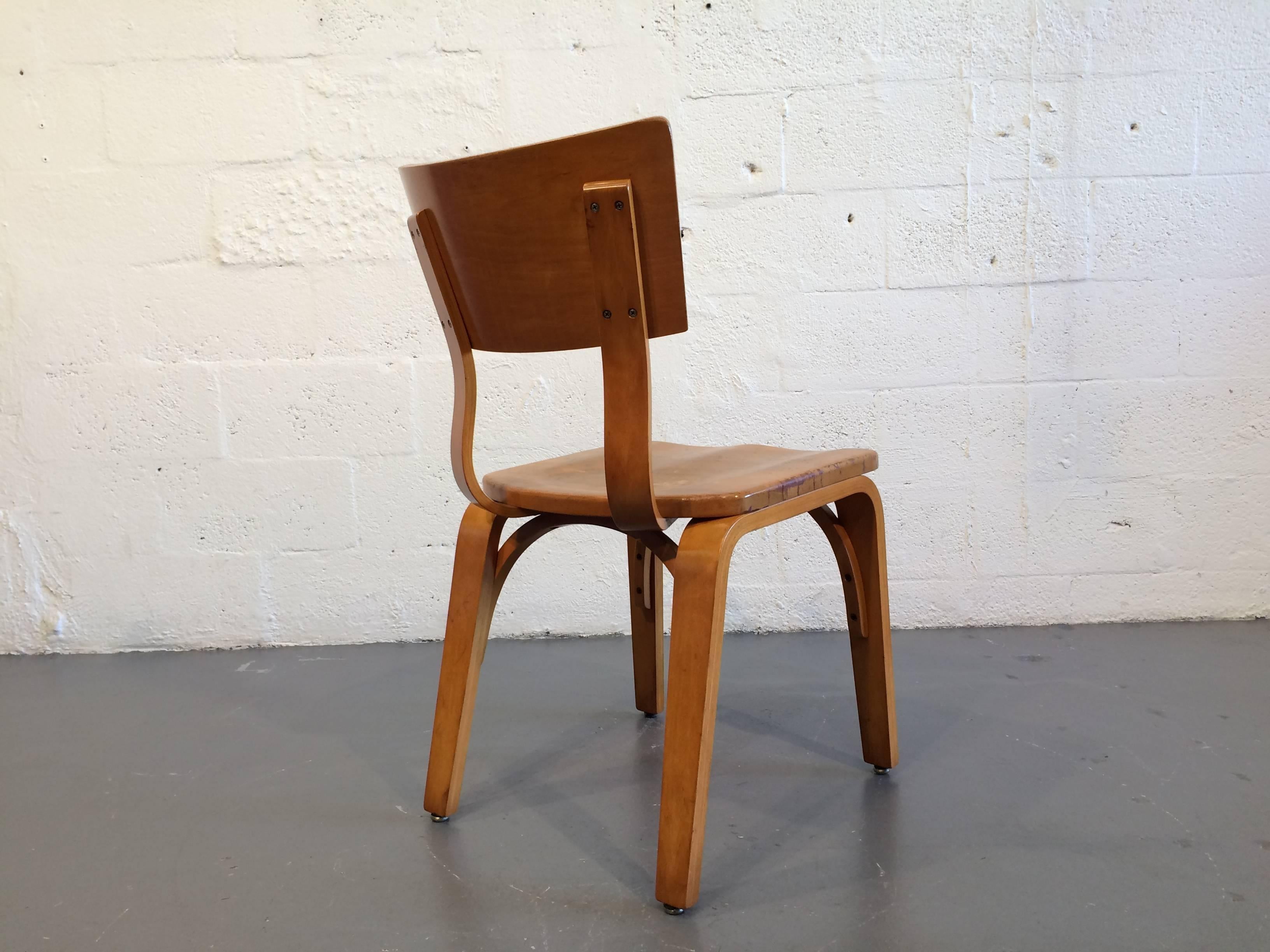 Eight Beautiful Bentwood Chairs by Thonet, USA, 1950s 1