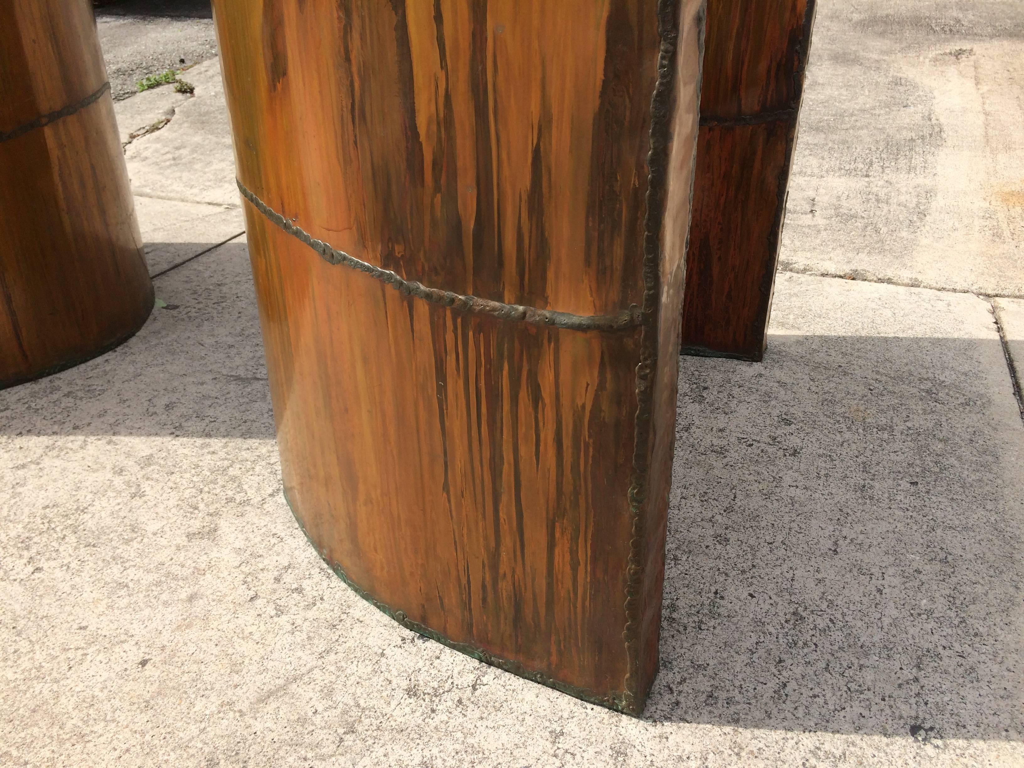 Mid-20th Century Brutalist Welded Copper Dining Table, Paul Evans Silas Seandel Style