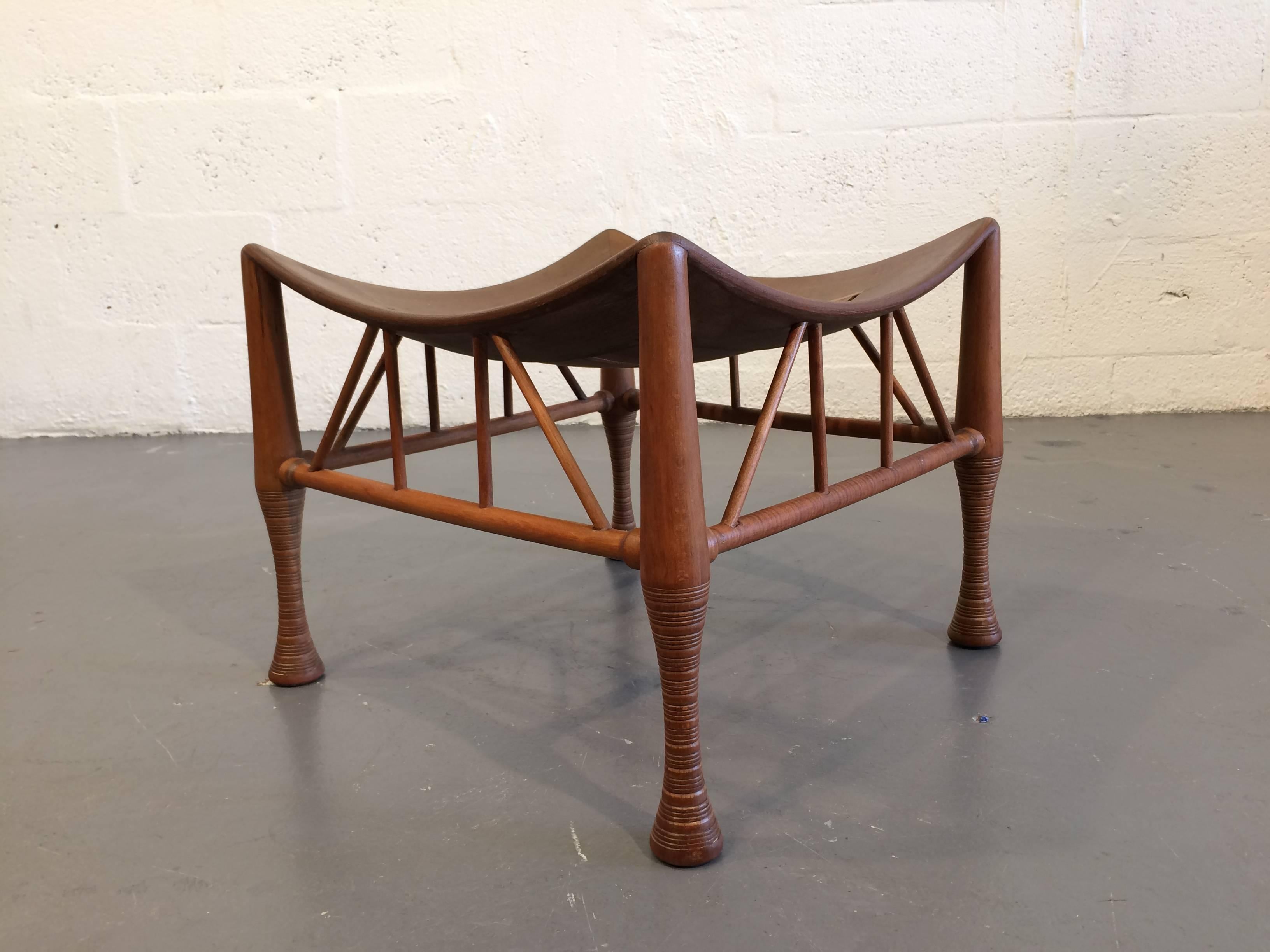 One Thebes stool in style of Liberty & Co. Great stool.