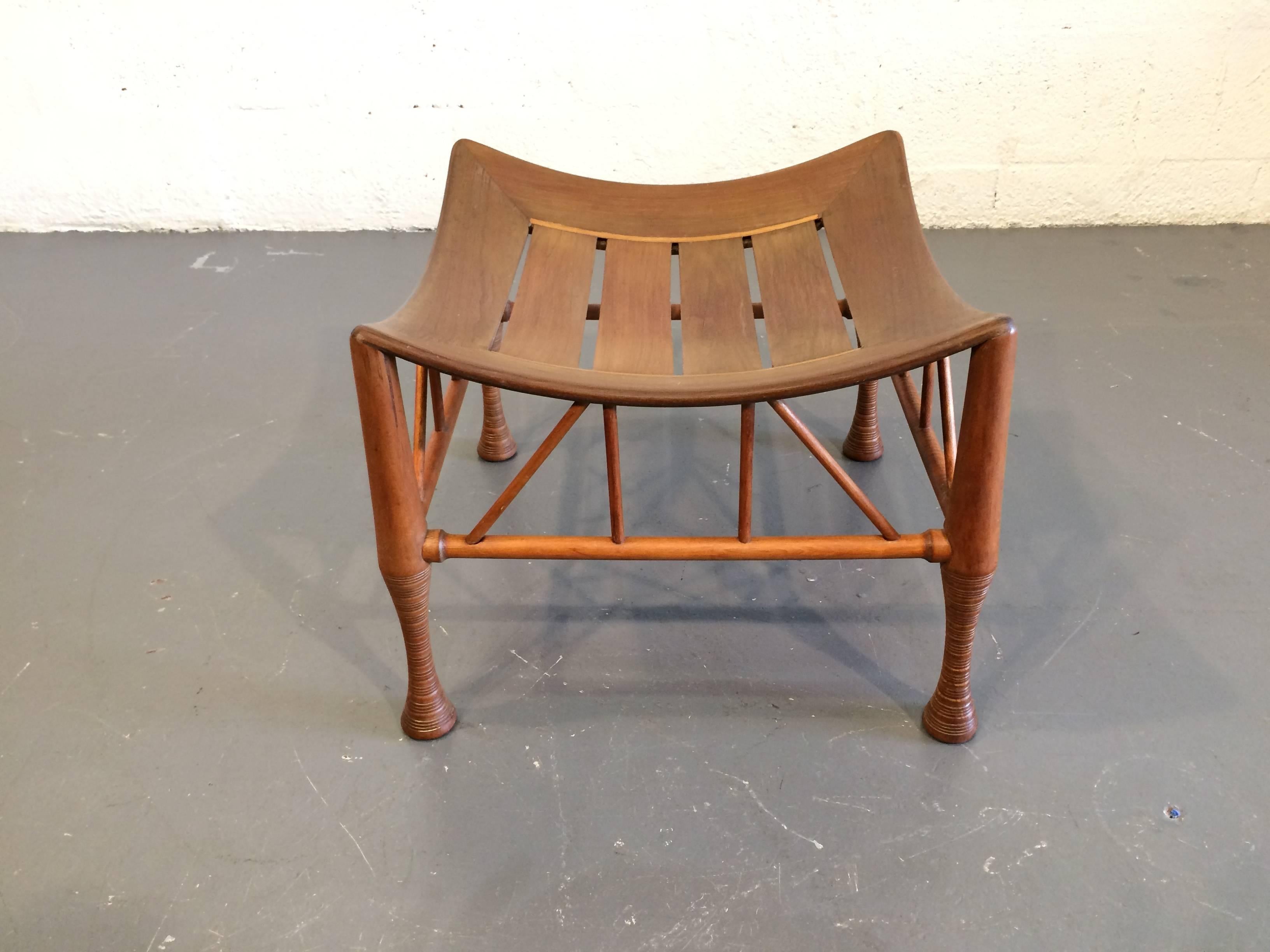 One Thebes Stool in Style of Liberty & Co In Good Condition In Miami, FL
