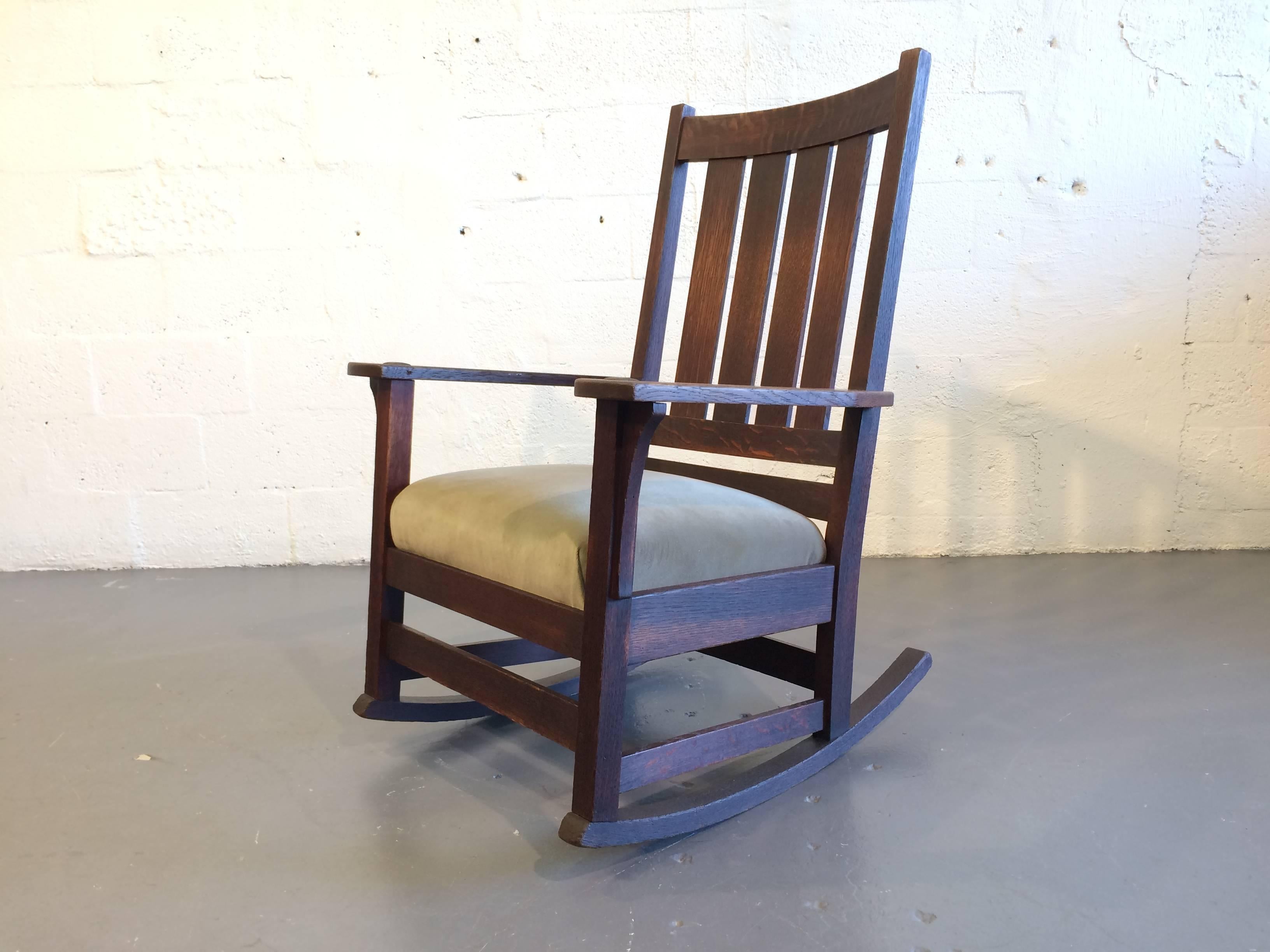 American Original L&JG Stickley Mission Rocking Chair Oak