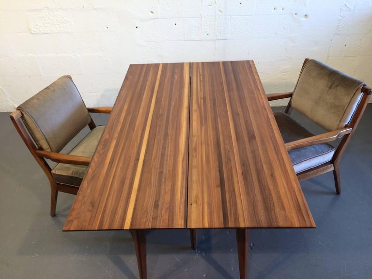 Walnut FlipTop Console Table in Style of Gio Pont, Dining Table, 1950s
