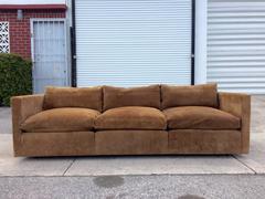 Wildledersofa von Charles Pfister für Knoll