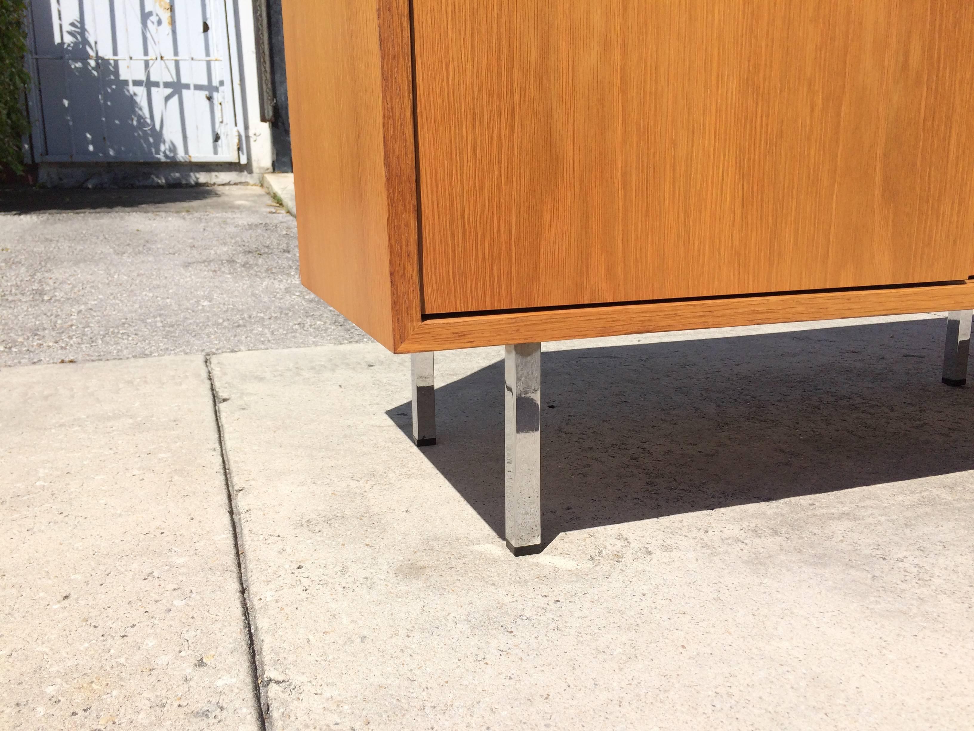 Nice Florence Knoll Credenza on Chrome Legs, USA, 1970s In Good Condition In Miami, FL