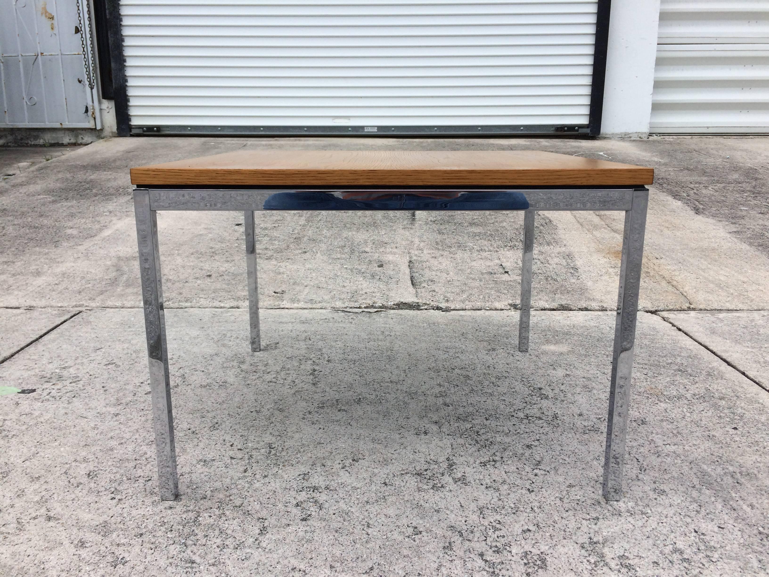 table with chrome legs