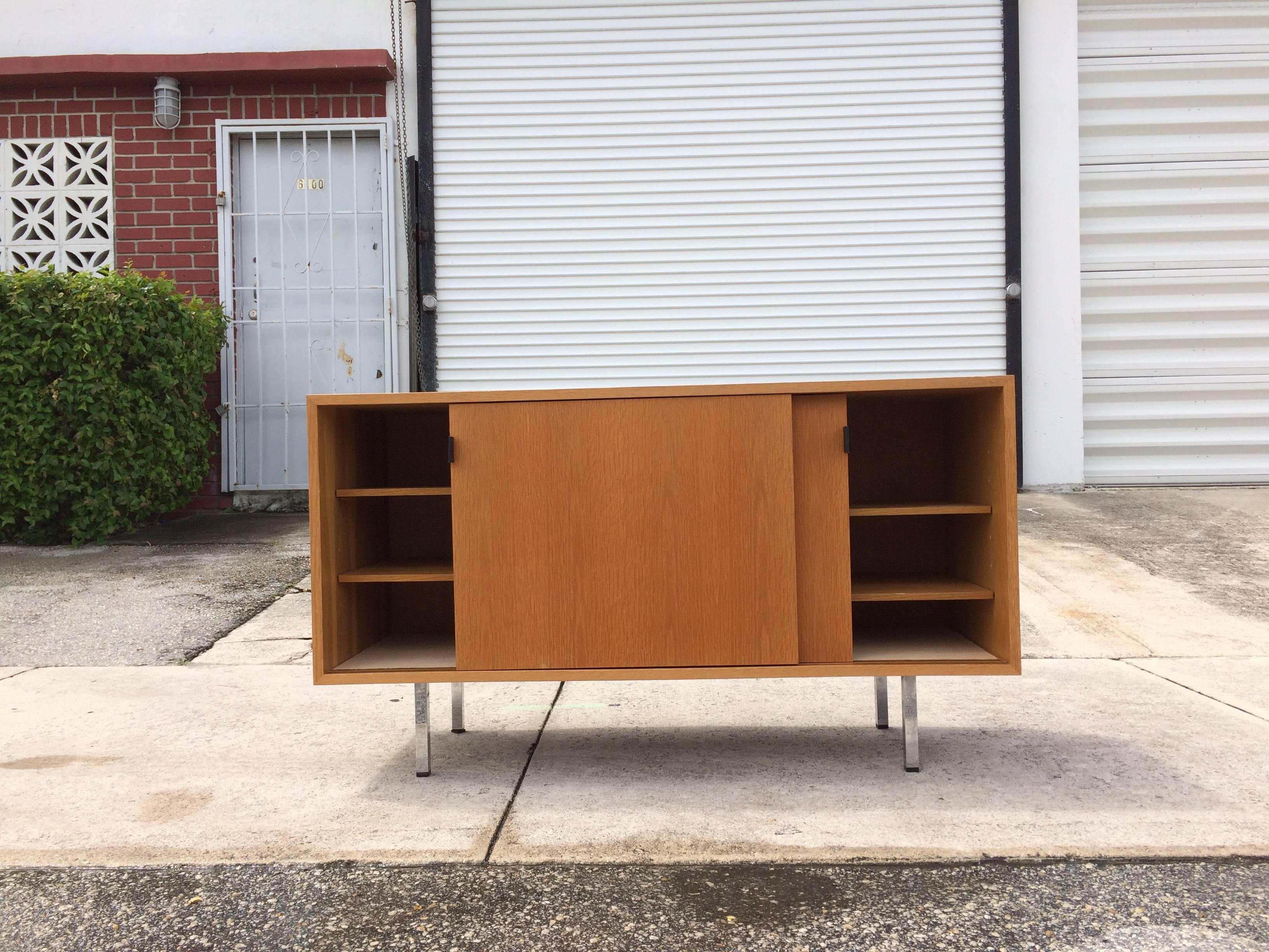 Late 20th Century Florence Knoll Credenza on Chrome Legs, USA, 1970s