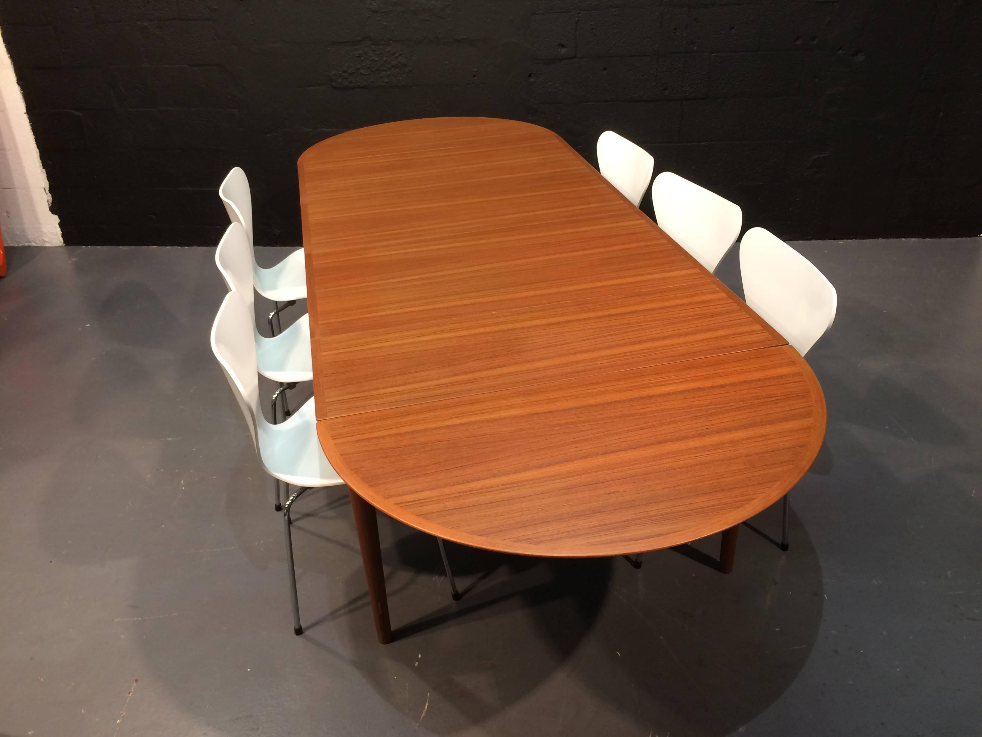 Mid-Century Modern Teak Arne Vodder Large Drop-Leaf Dining Table