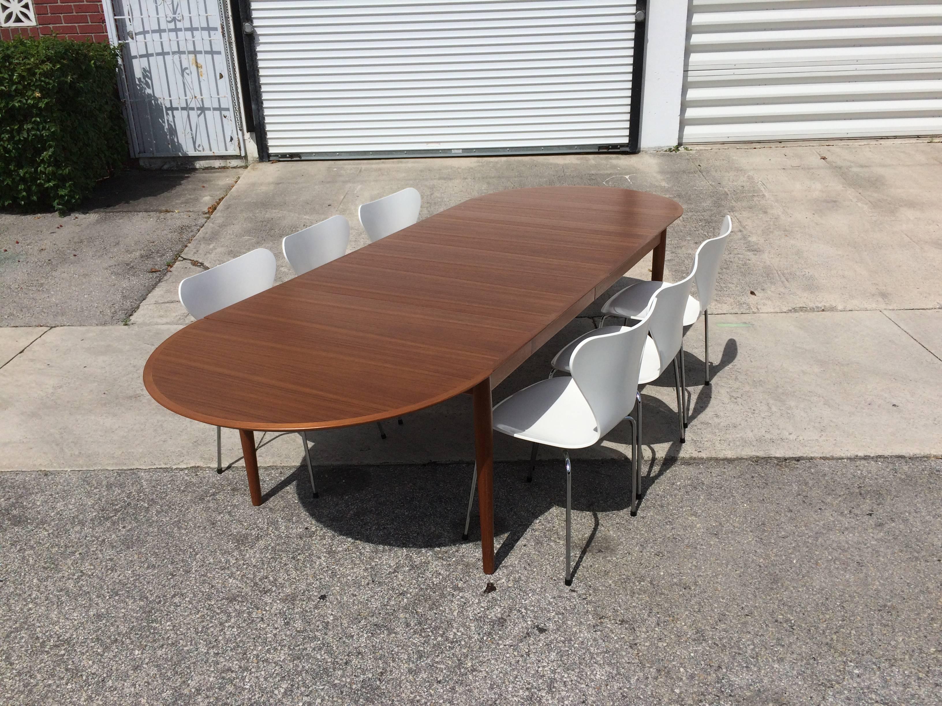 Teak Arne Vodder Large Drop-Leaf Dining Table 3