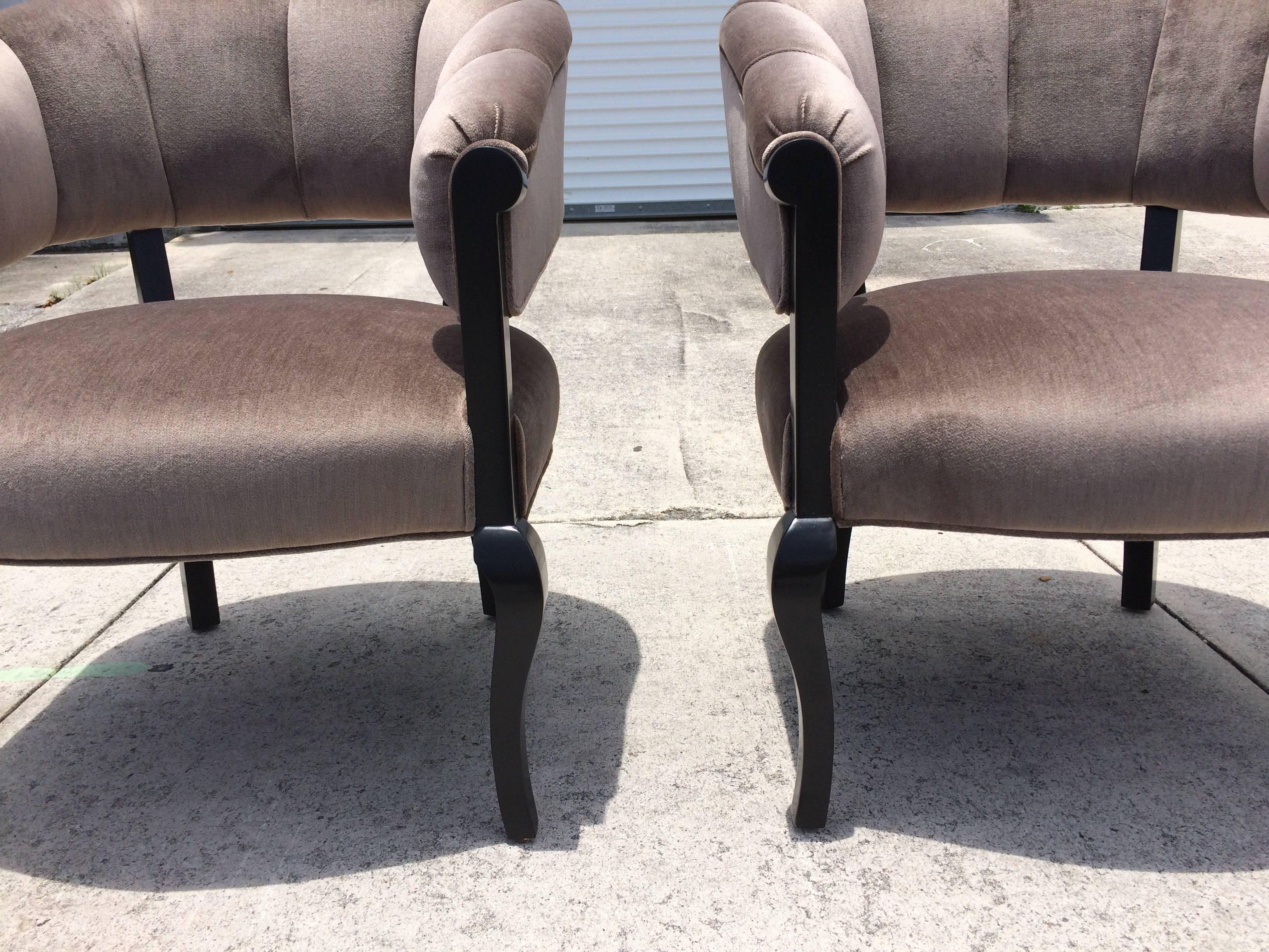 Late 20th Century Beautiful Channel Back Chairs For Sale