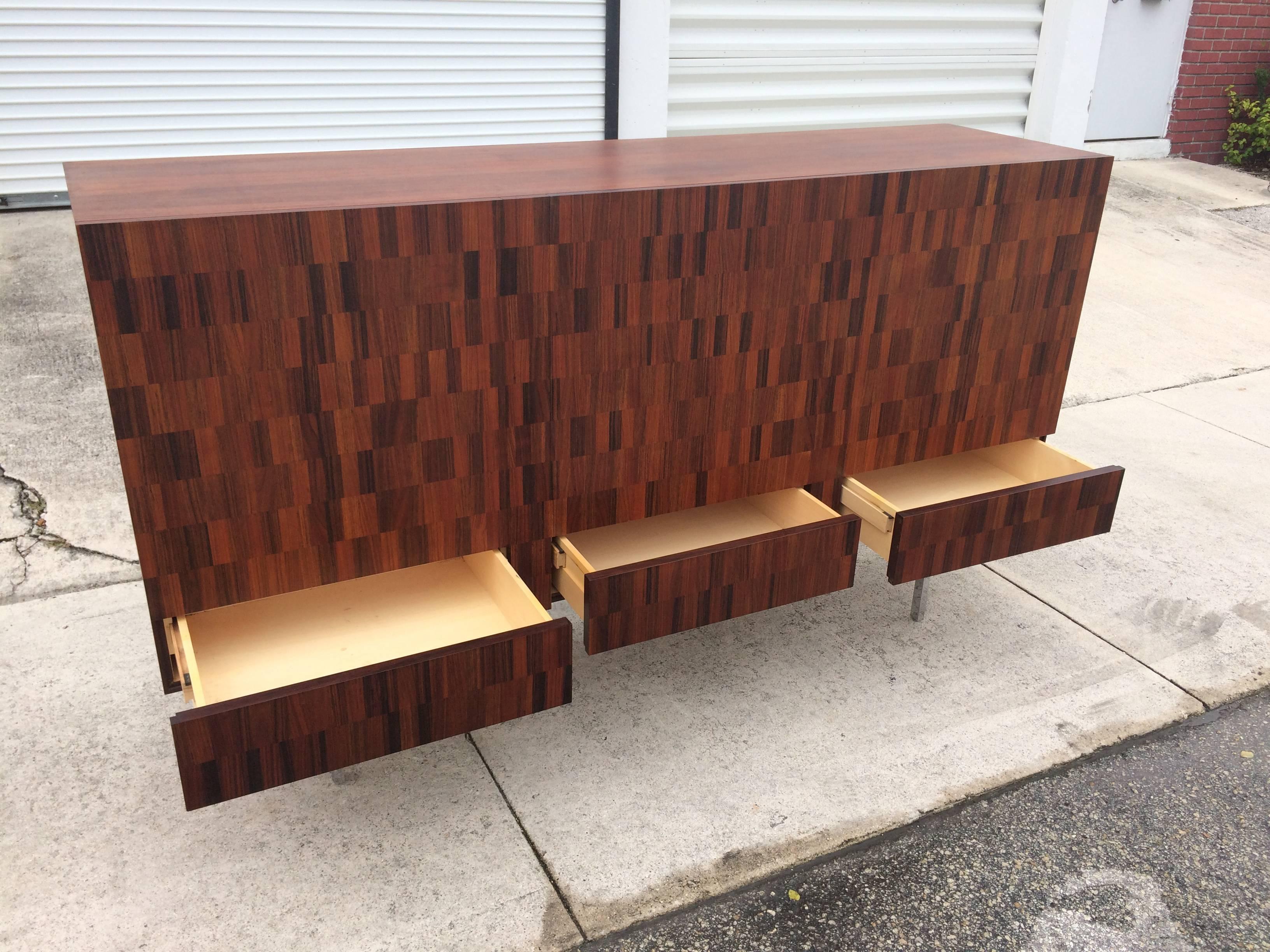 Steel Stunning Rosewood Sideboard by Dieter Waeckerlin