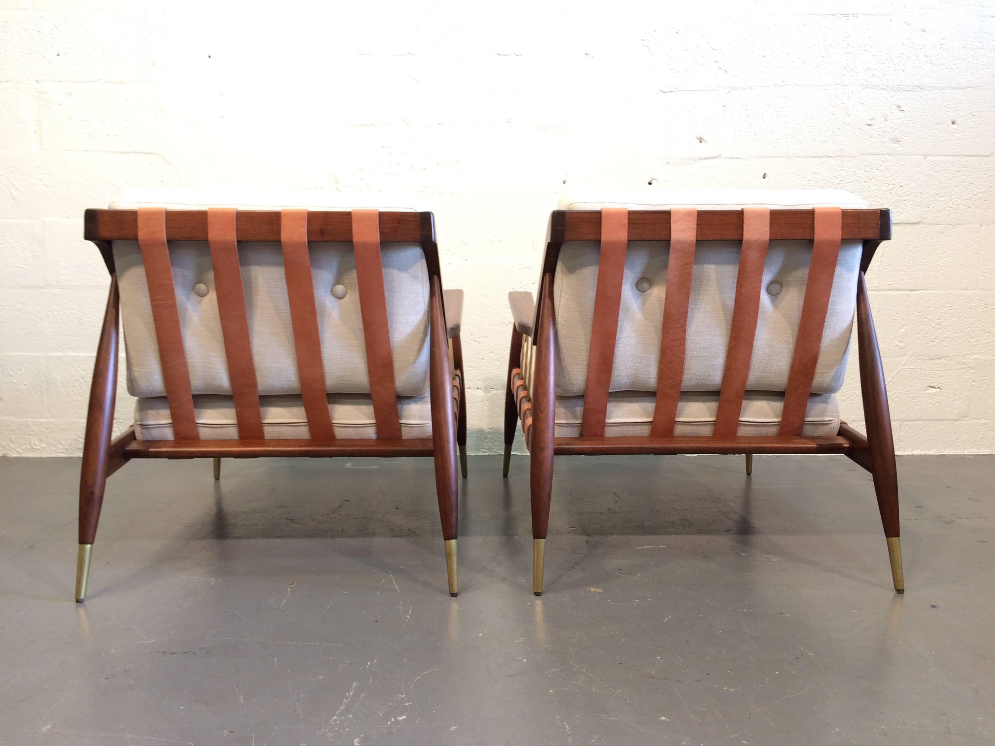 Sculptural Italian Lounge Chairs in Ico Parisi Style, 1950s In Excellent Condition In Miami, FL