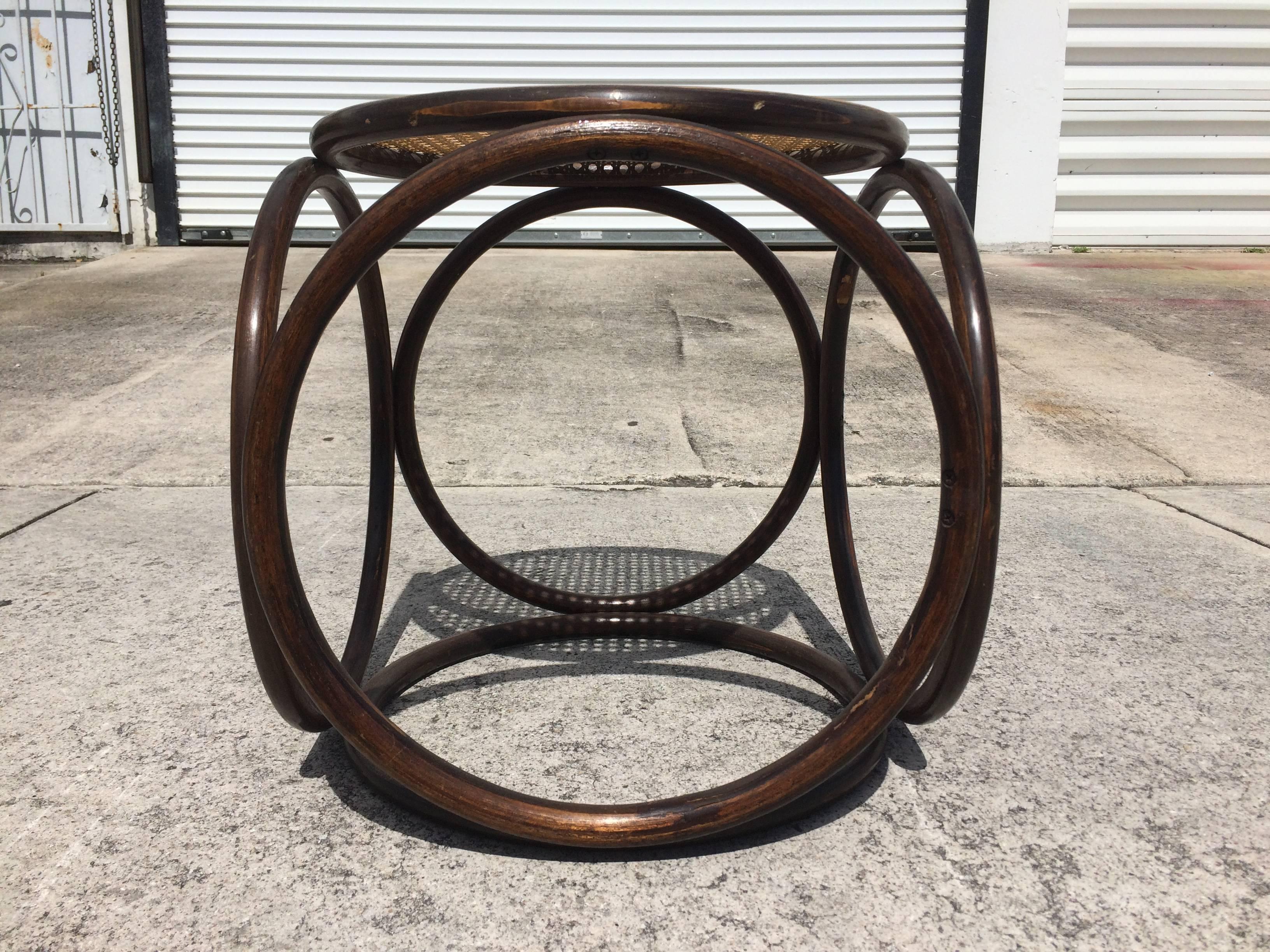 Beautiful Michael Thonet Stool or Ottoman In Good Condition In Miami, FL