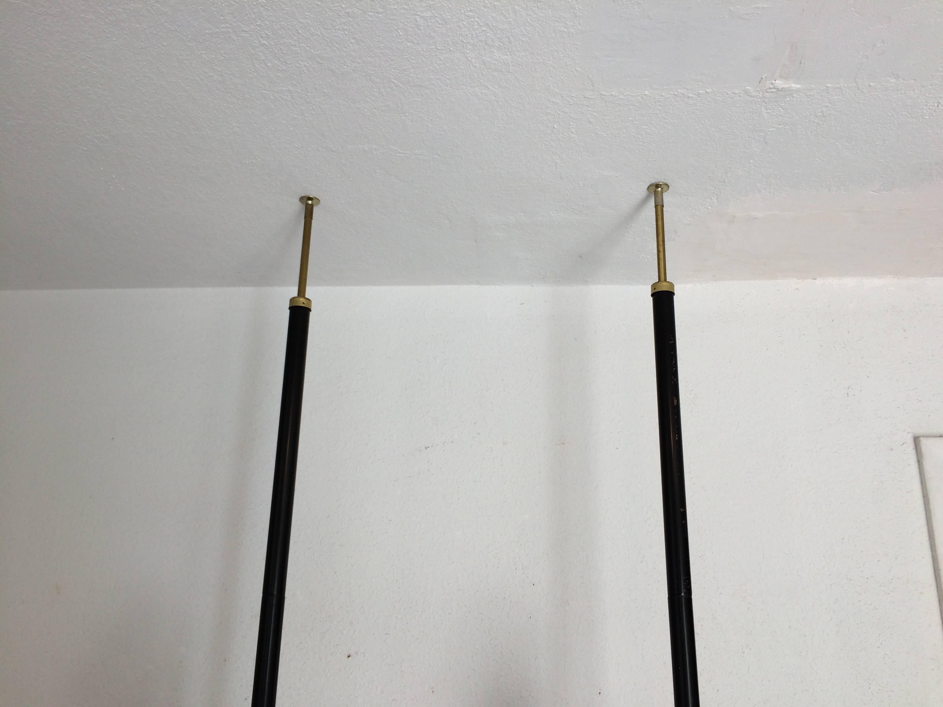 Pair of Mid-Century Modern Pole Tension Floor Lamps, USA, 1950s 1