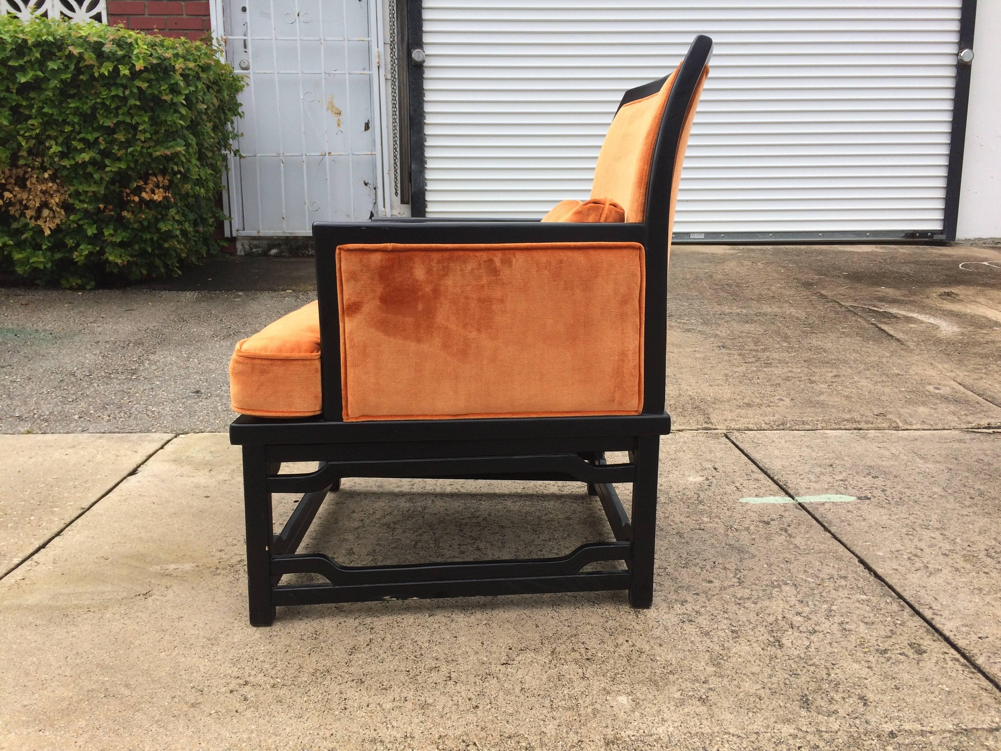 Mid-Century Modern Pair of Lounge Chairs, James Mont Style
