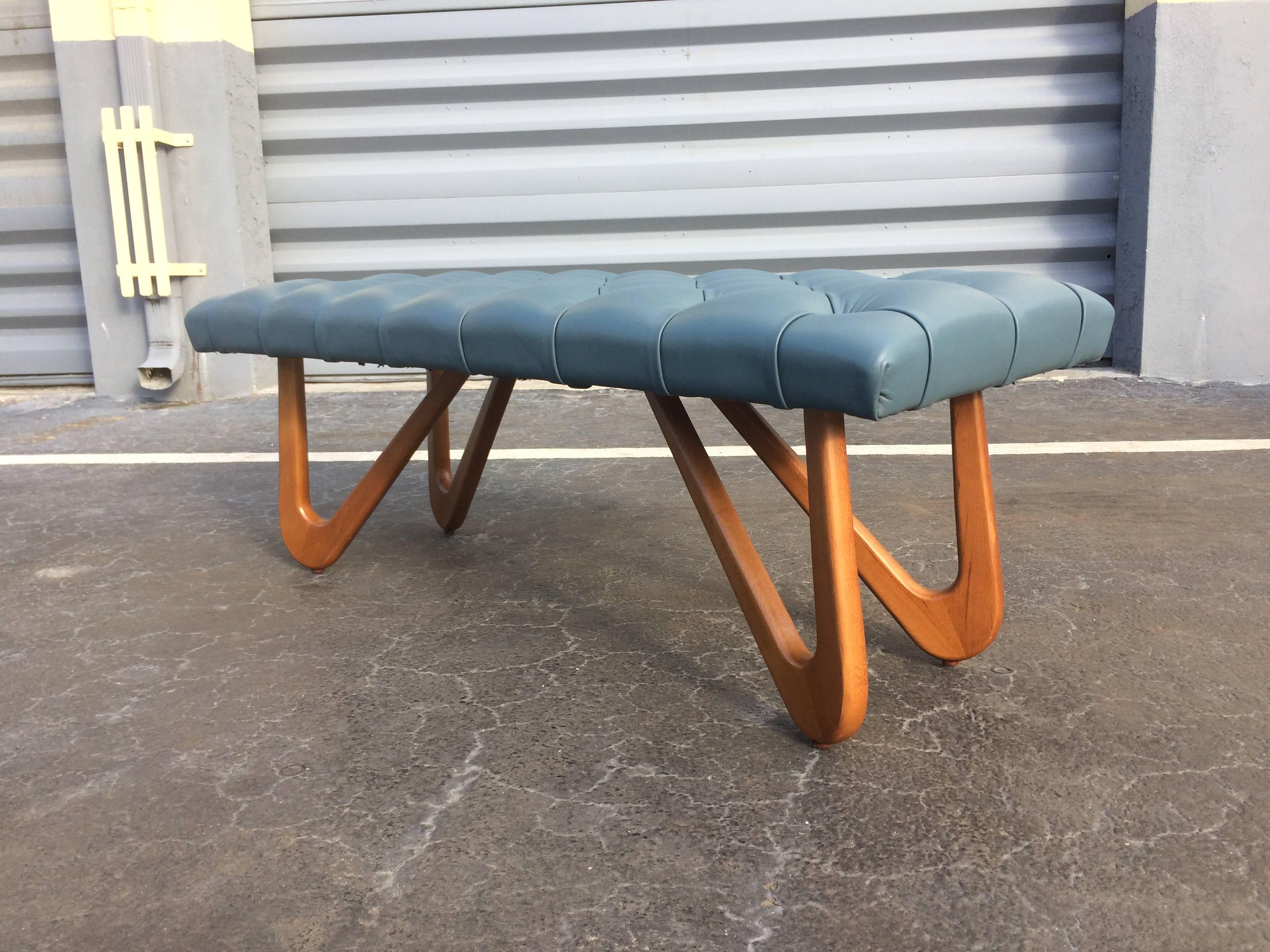 American Sculptural Bench in the Style of Adrian Pearsall