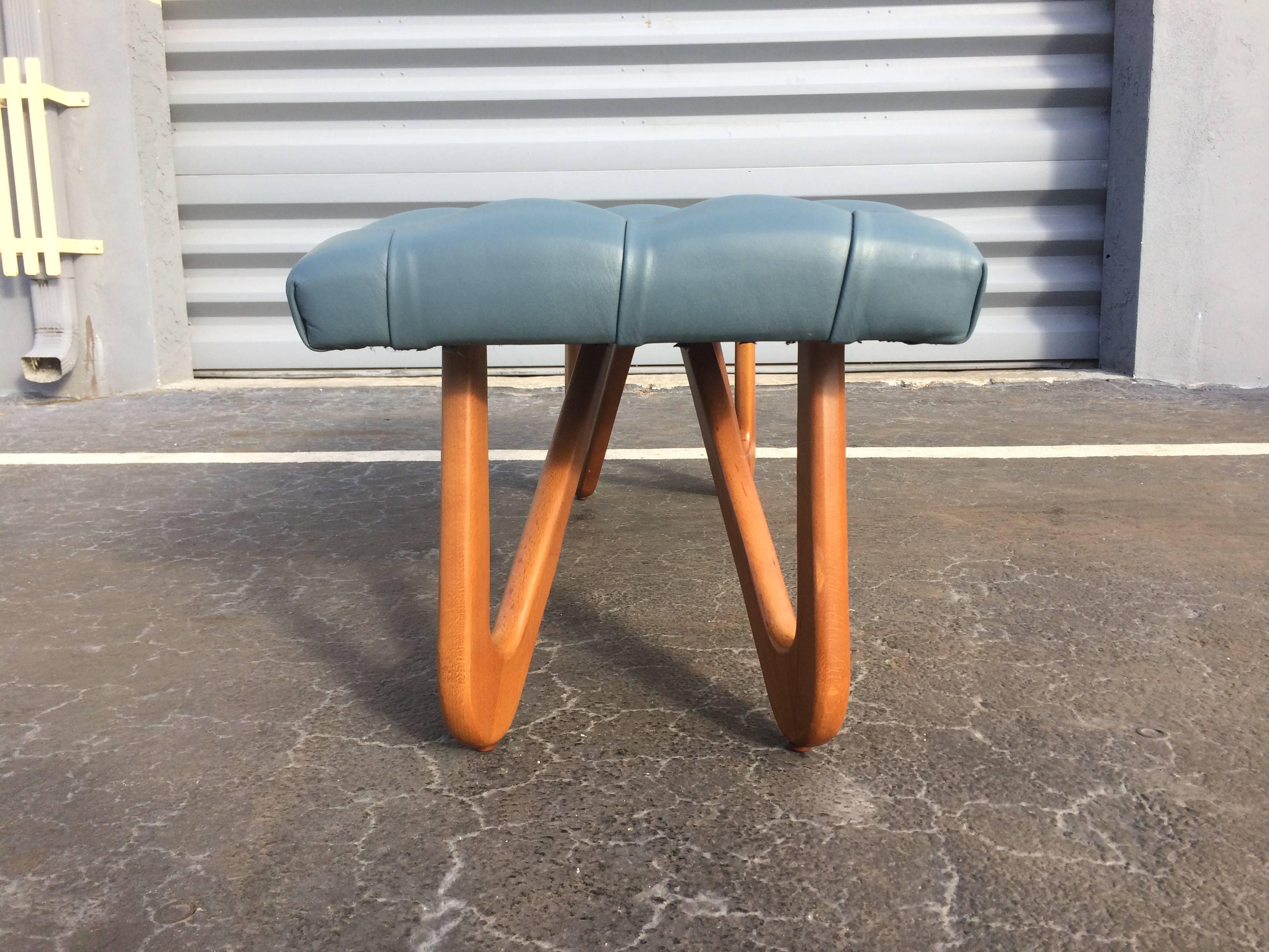 Mid-Century Modern Sculptural Bench in the Style of Adrian Pearsall