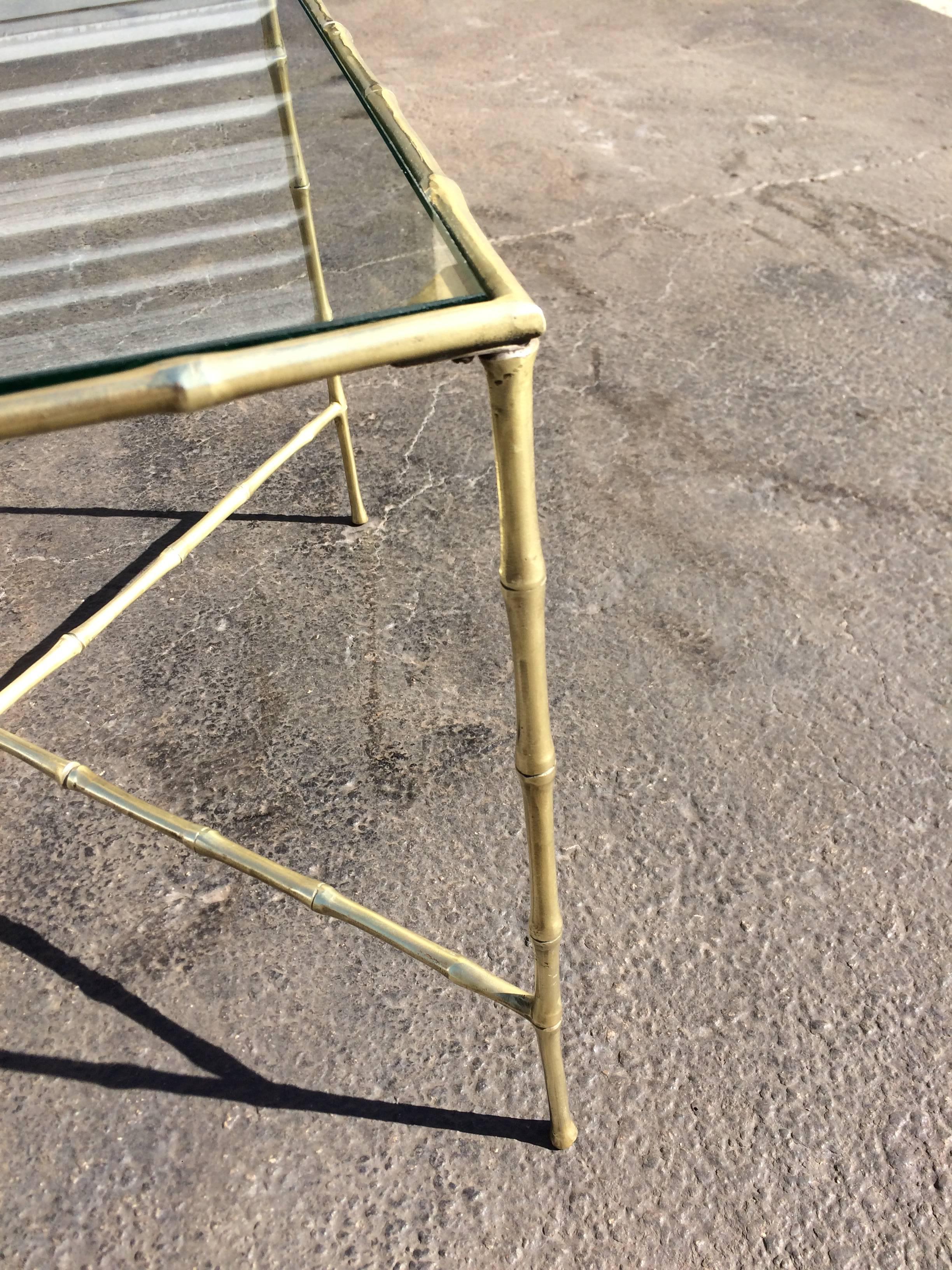 brass bamboo table