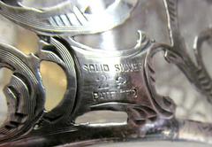 Pair of American Sterling Silver Overlay Crystal Scent or Cologne Bottles