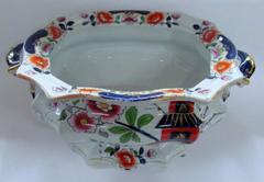 Antique English Hicks, Meigh and Johnson Ironstone Large China Pedestal Compote