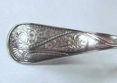 Antique American Wood and Hughes Heavy Sterling Punch or Soup Ladle
