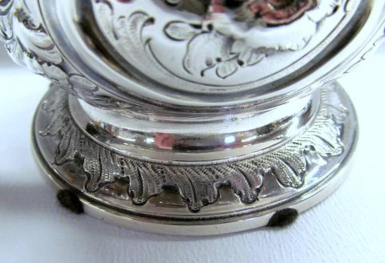 18th Century Hand Chased George II Large Sterling Tankard, William Cripps, London For Sale