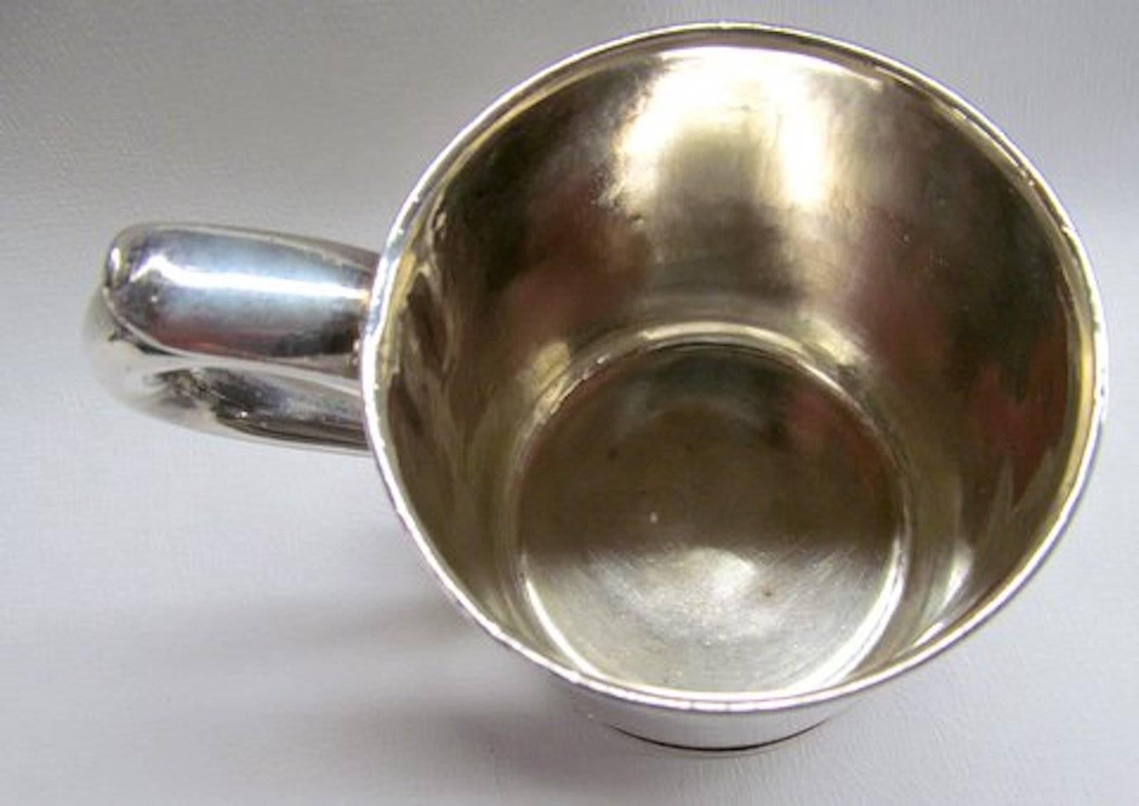 Early Silver Tankard, George I, London 1718/19, Brittania Standard, William Flemin In Excellent Condition For Sale In Charleston, SC